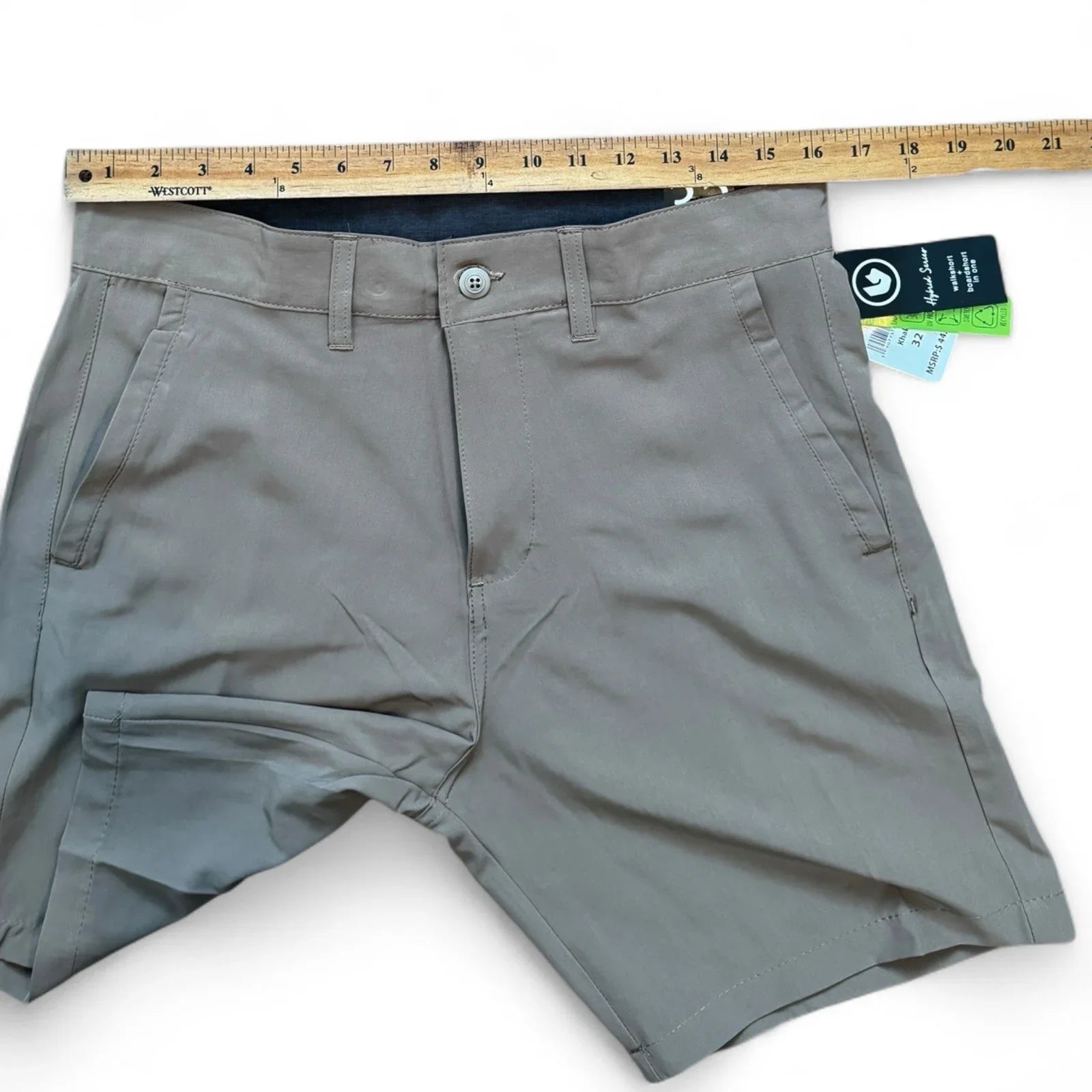 Burnside Men’s Hybrid Performance Shorts – Khaki, Size 32 - Trendiez U ♥