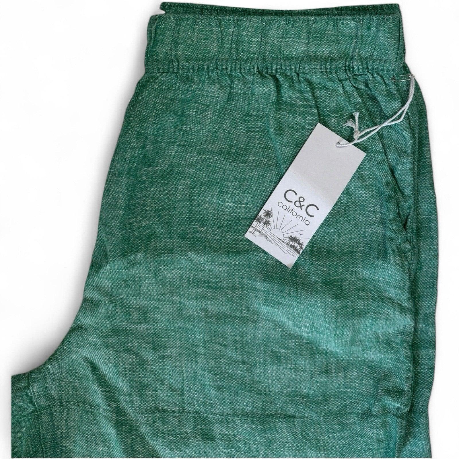 C&C California Women’s Linen Shorts – Green, Size L - Trendiez U ♥