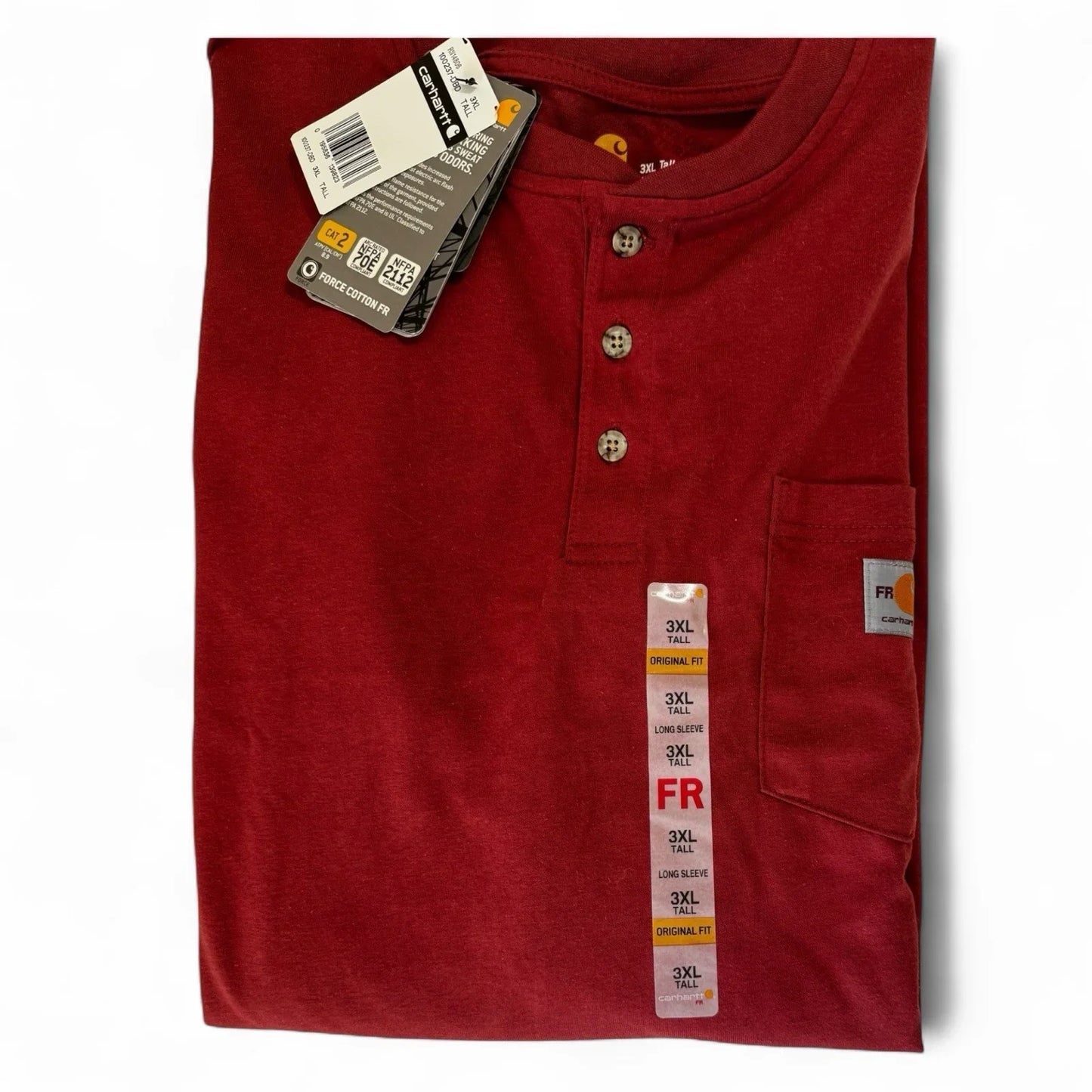 Carhartt Mens Big & Tall Flame-Resistant Force® Graphic T-Shirt Long Sleeve 3XL - Trendiez U ♥