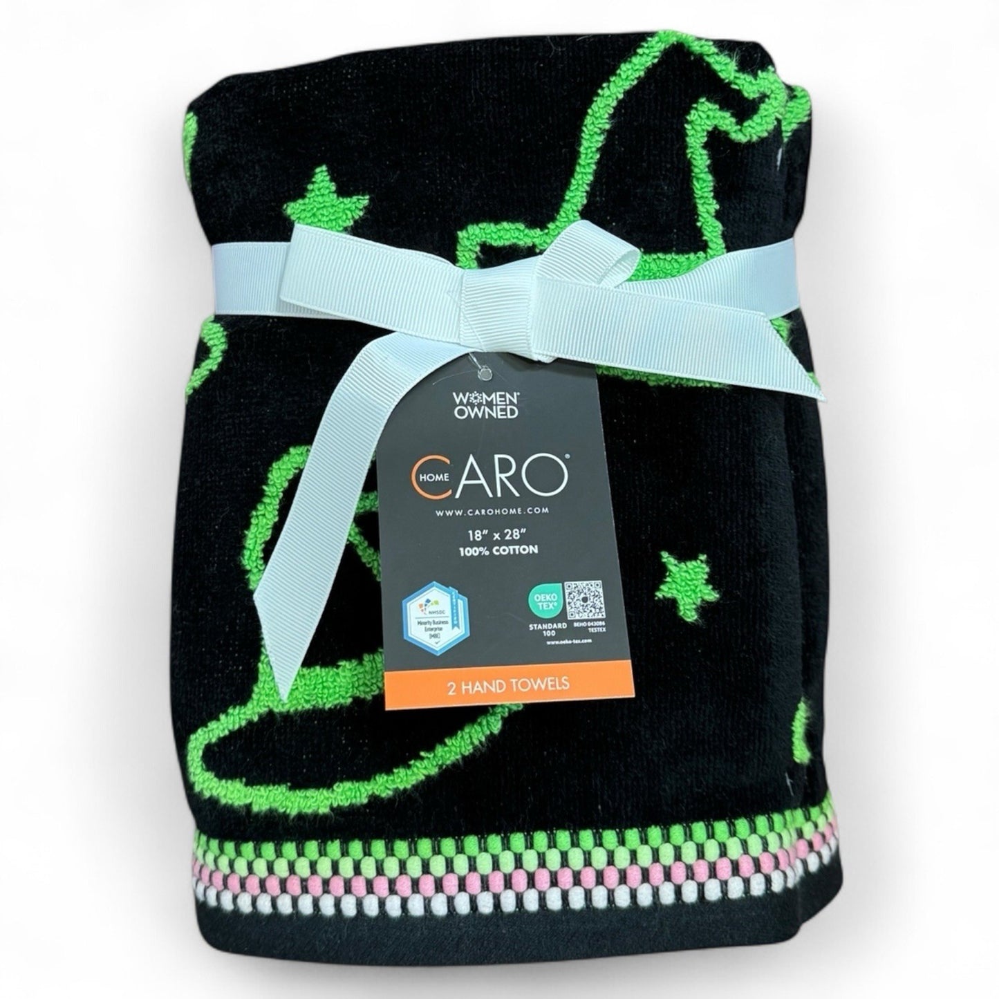 Caro Home Halloween Bathroom Hand Towels - Witch Hats - 100% Cotton - Trendiez U ♥
