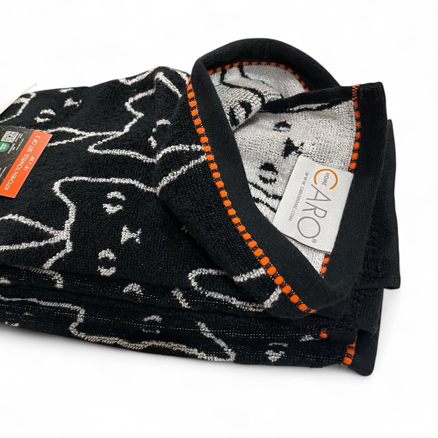 Caro Home Halloween Cat Kitchen Towel Set 2-Piece - Trendiez U ♥