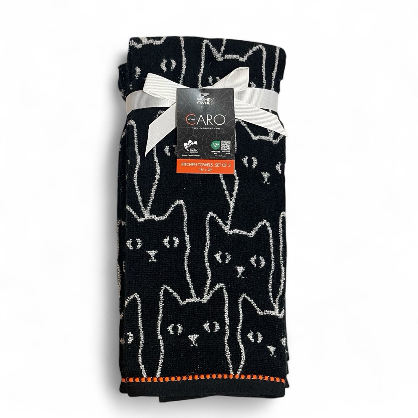 Caro Home Halloween Cat Kitchen Towel Set 2-Piece - Trendiez U ♥
