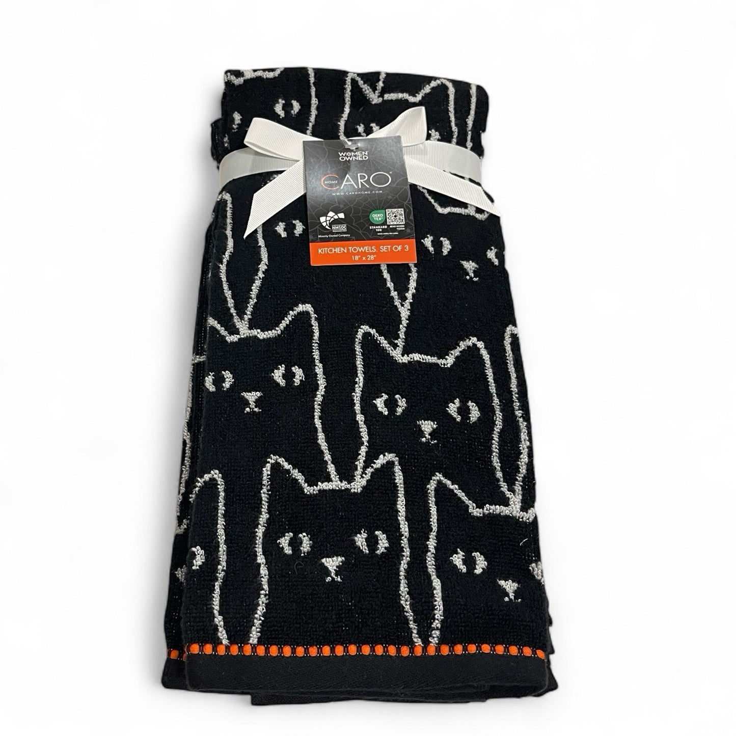 Caro Home Halloween Cat Kitchen Towel Set 2-Piece - Trendiez U ♥