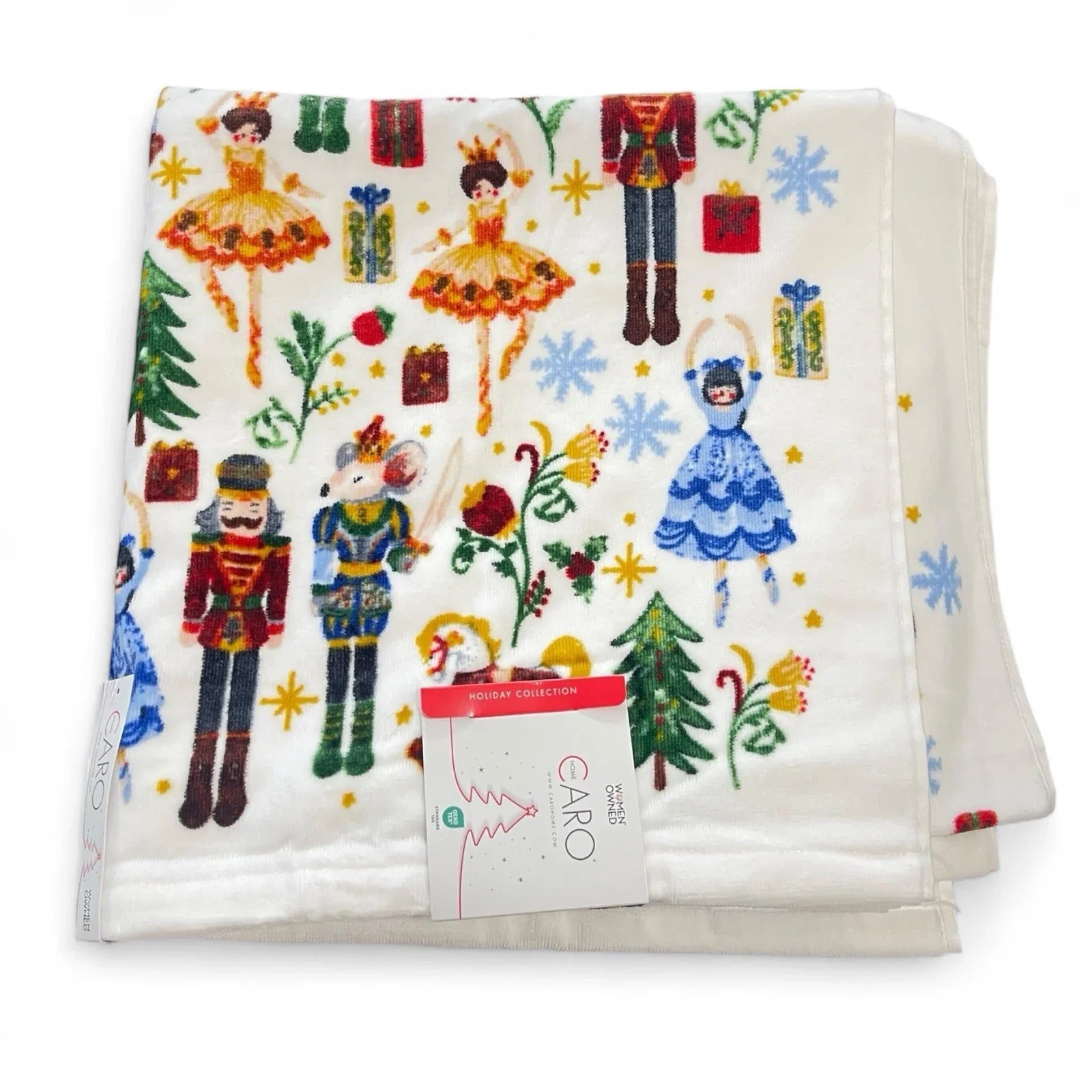 Caro Home The Nutcracker 8pc Bath Towel Set Cotton Velour Christmas - Trendiez U ♥