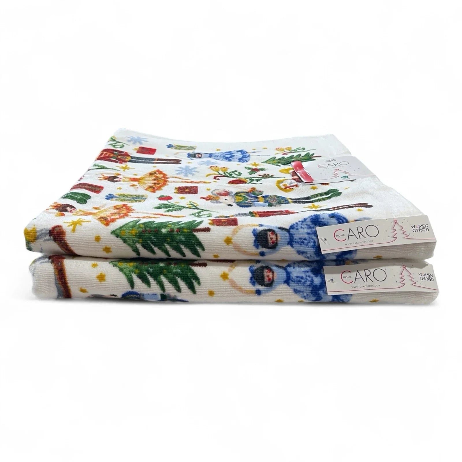 Caro Home The Nutcracker 8pc Bath Towel Set Cotton Velour Christmas - Trendiez U ♥