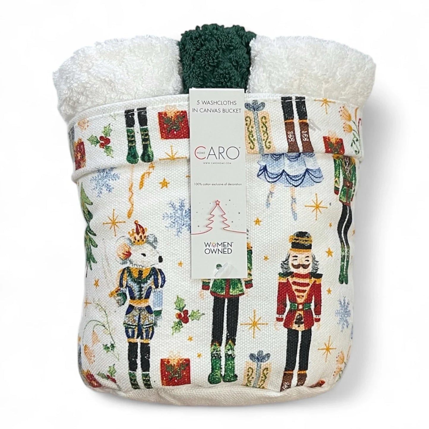 Caro Home The Nutcracker 8pc Bath Towel Set Cotton Velour Christmas - Trendiez U ♥