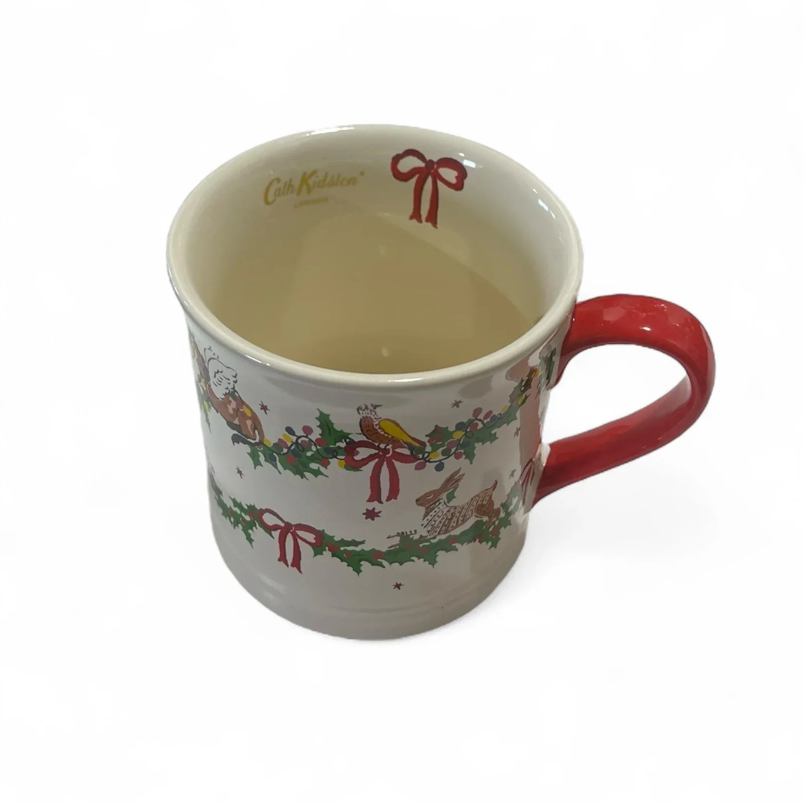 Cath Kidston 2PC Christmas Red Bow Animal Garland Mug Holiday Vintage Inspired - Trendiez U ♥