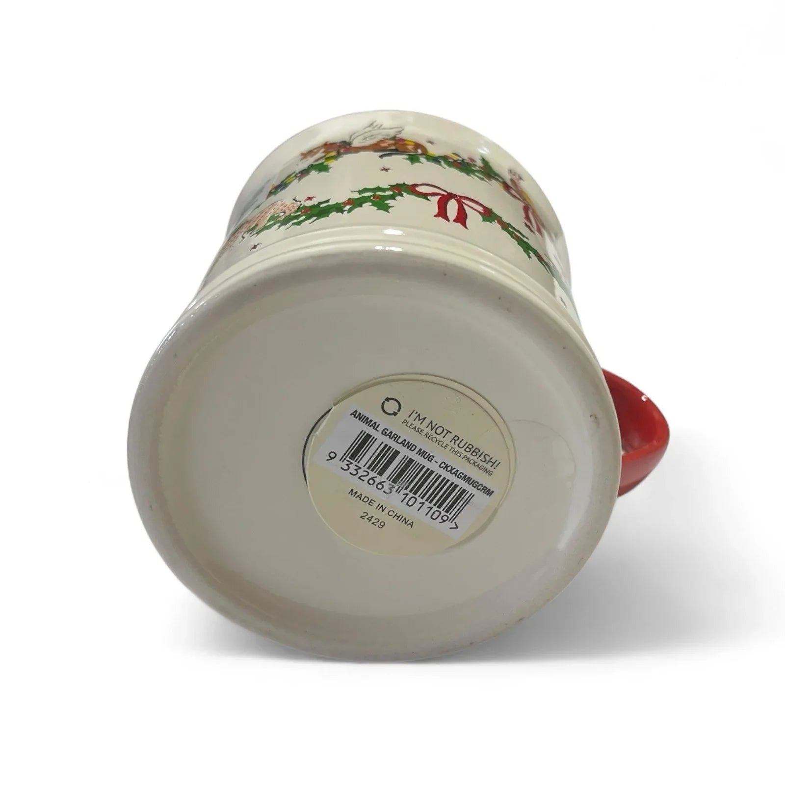 Cath Kidston 2PC Christmas Red Bow Animal Garland Mug Holiday Vintage Inspired - Trendiez U ♥