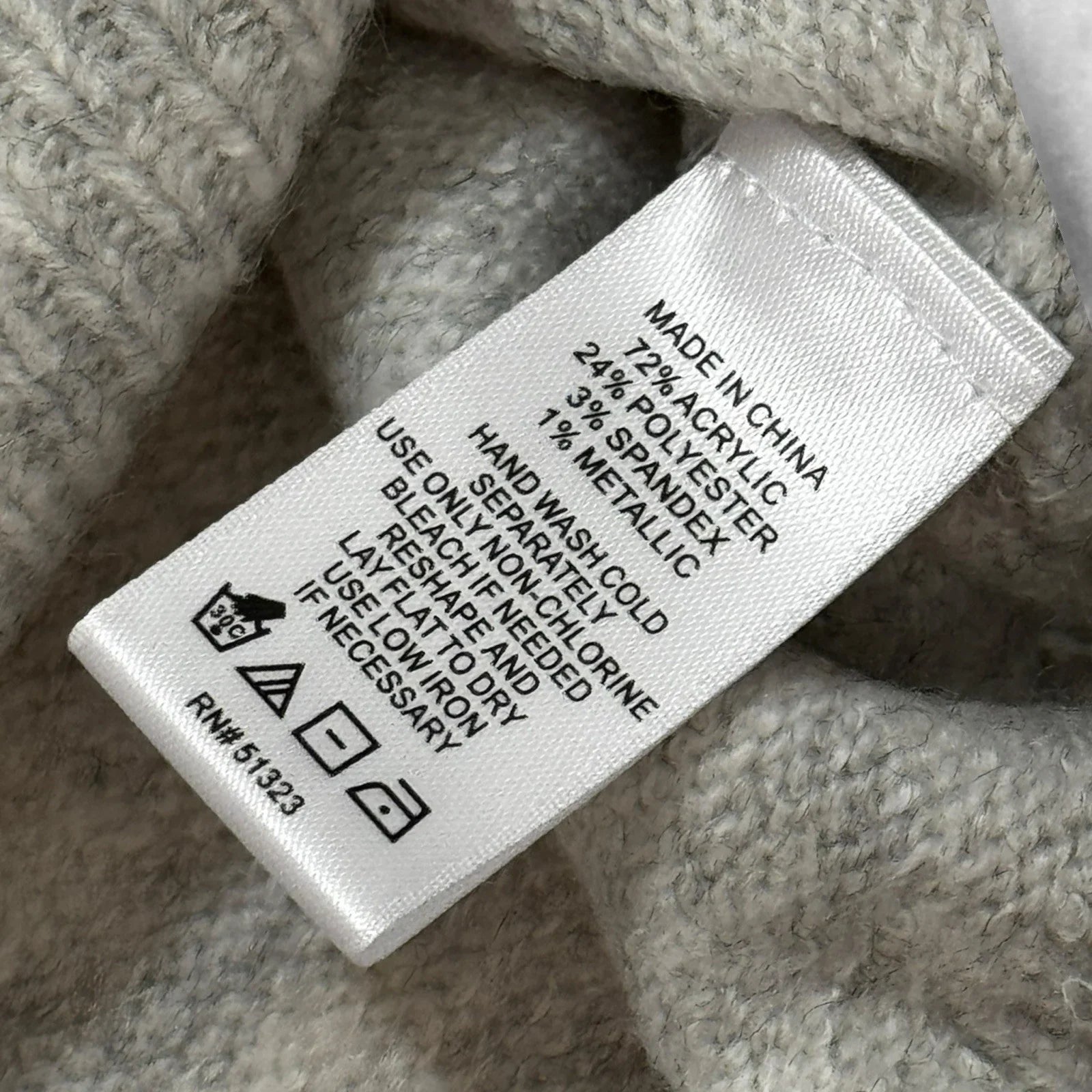 CeCe Women’s Sweater – Gray Snowflake Knit, Long Sleeve - Trendiez U ♥