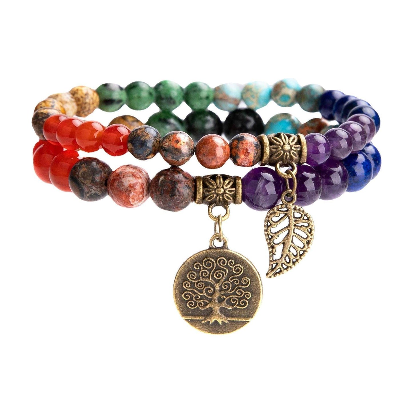 Chakra Healing Agate Bead Handmade Bracelet - Trendiez U ♥