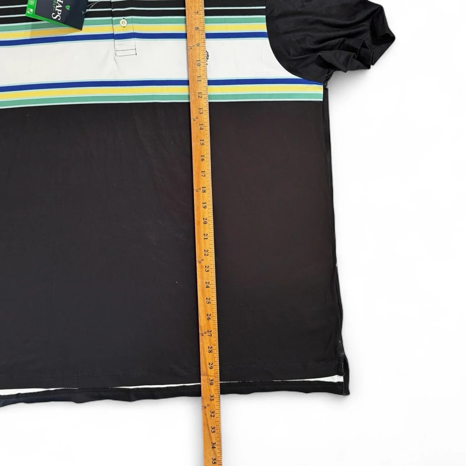 Chaps Men’s Golf Performance Polo – Black Multicolor 1/4 Zip, XL - Trendiez U ♥