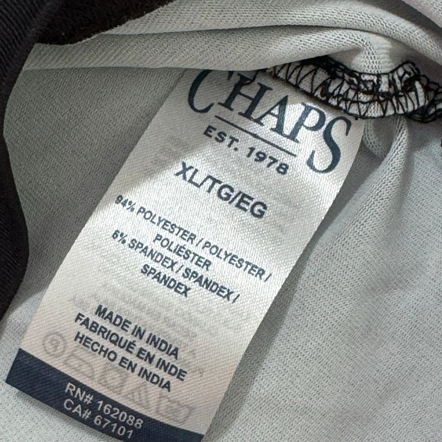 Chaps Men’s Golf Performance Polo – Black Multicolor 1/4 Zip, XL - Trendiez U ♥