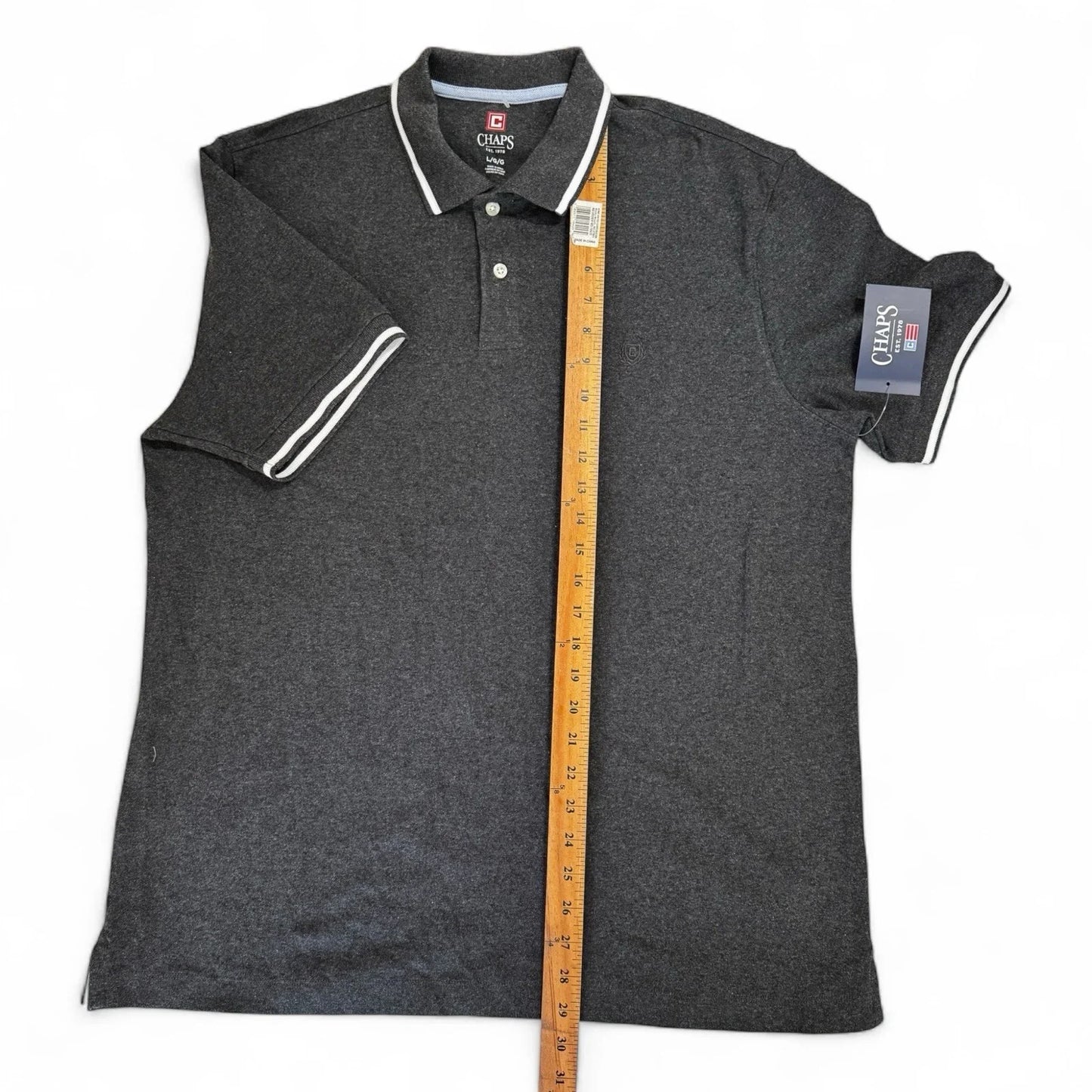 Chaps Men’s Polo Shirt – Charcoal/Dark Gray, Large - Trendiez U ♥