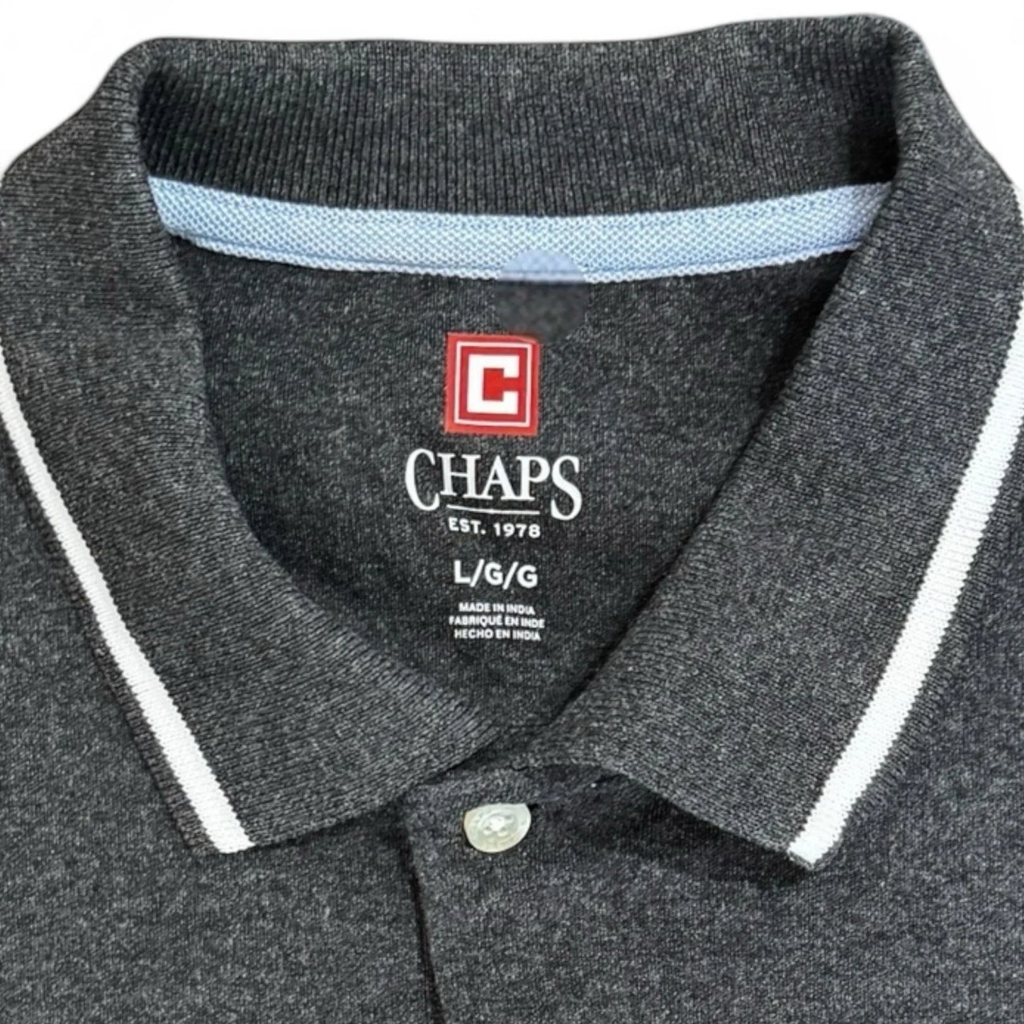 Chaps Men’s Polo Shirt – Charcoal/Dark Gray, Large - Trendiez U ♥