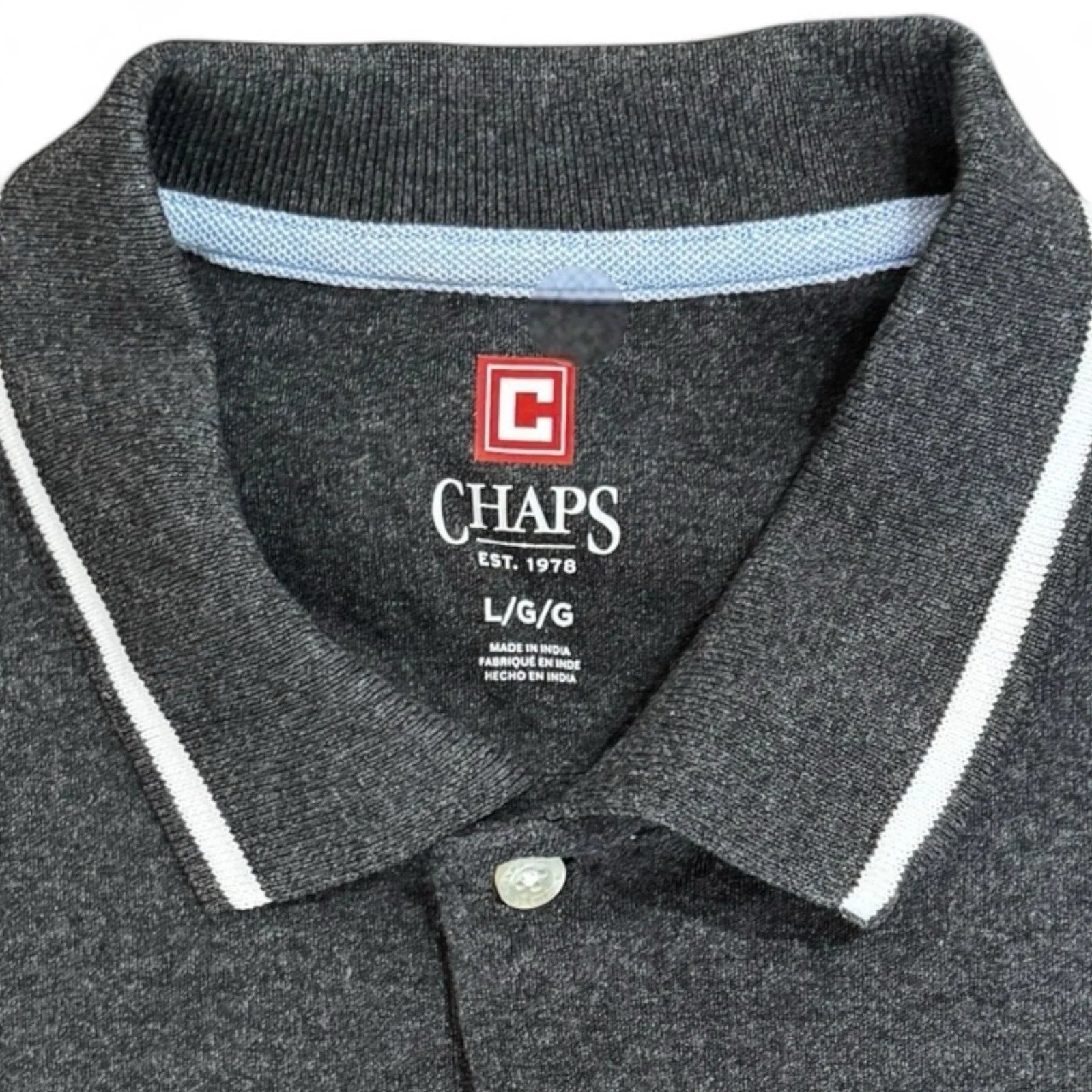 Chaps Men’s Polo Shirt – Charcoal/Dark Gray, Large - Trendiez U ♥
