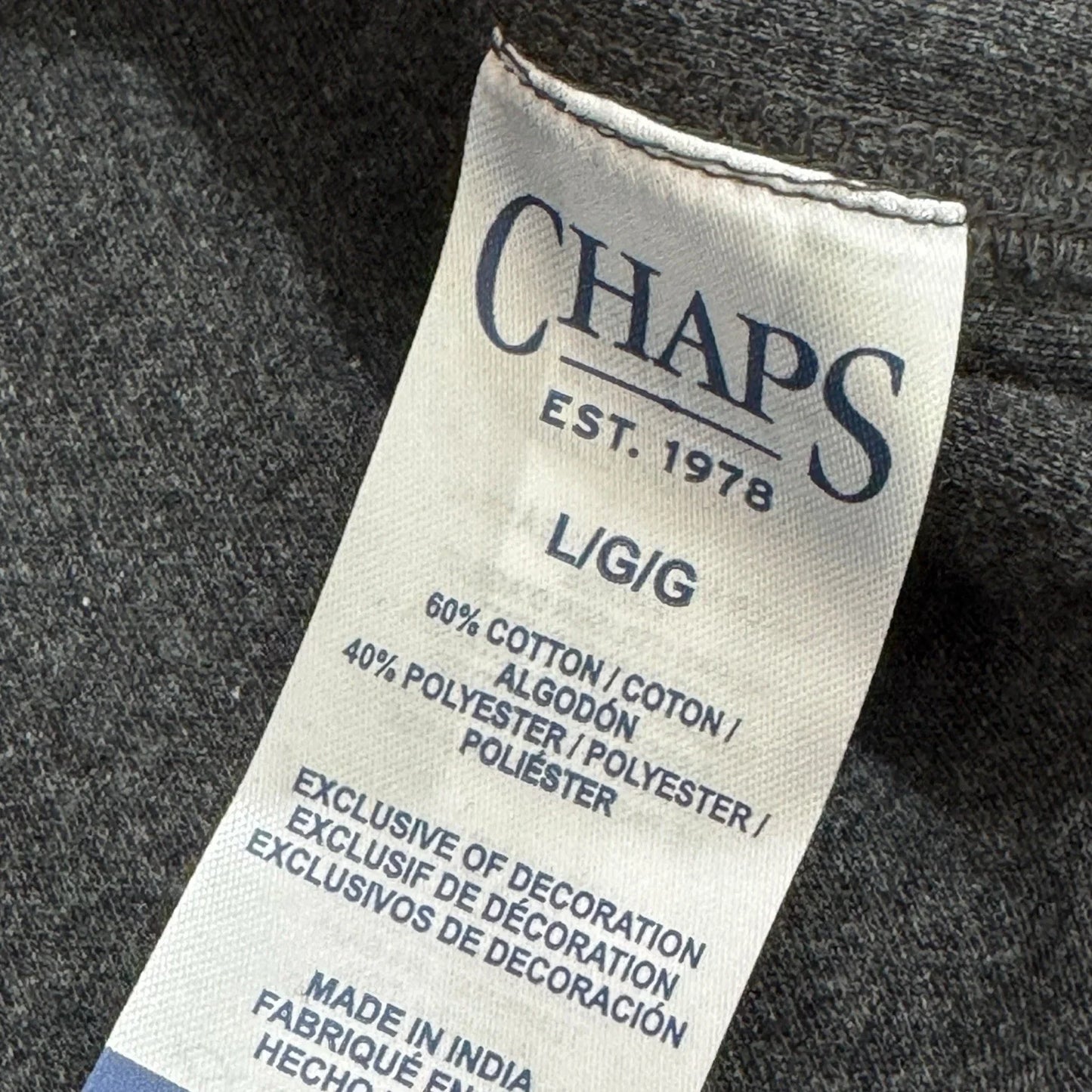 Chaps Men’s Polo Shirt – Charcoal/Dark Gray, Large - Trendiez U ♥