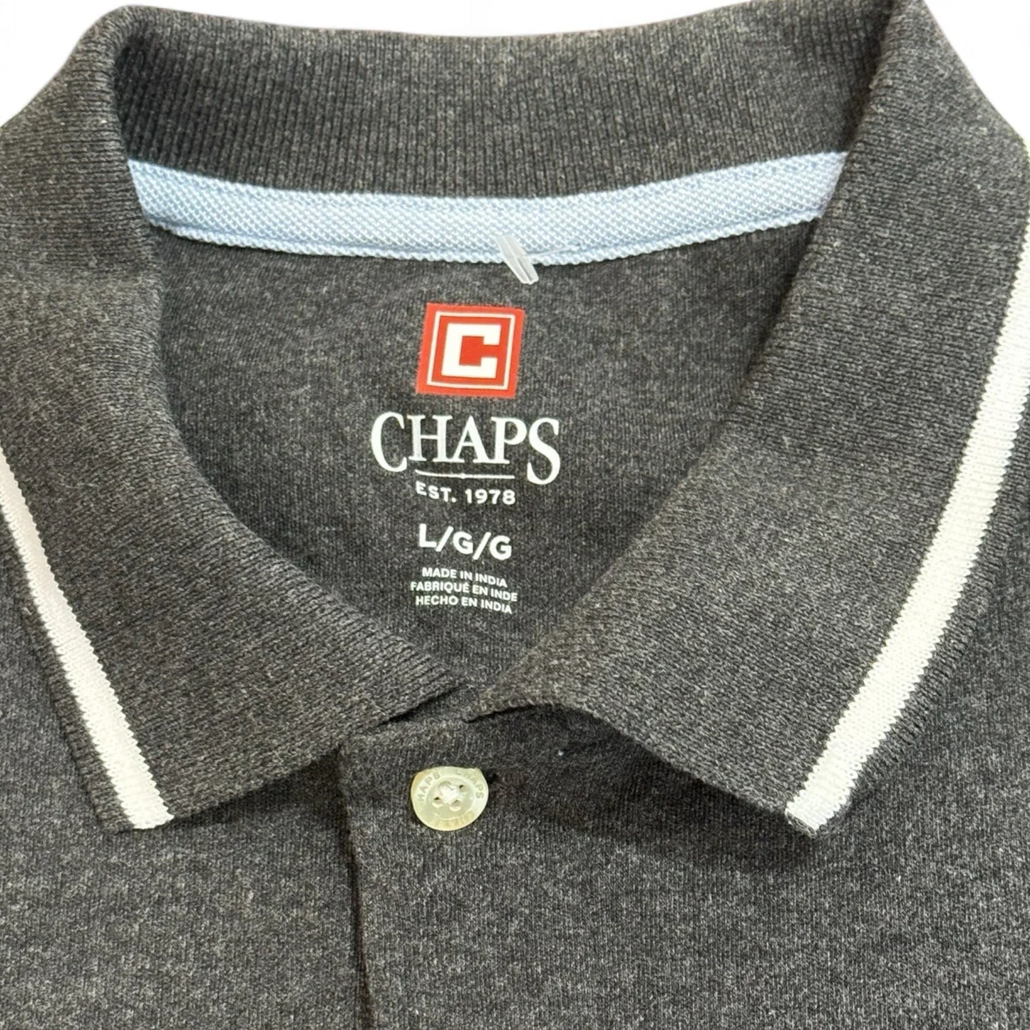 Chaps Men’s Polo Shirt – Charcoal/Dark Gray, Large - Trendiez U ♥