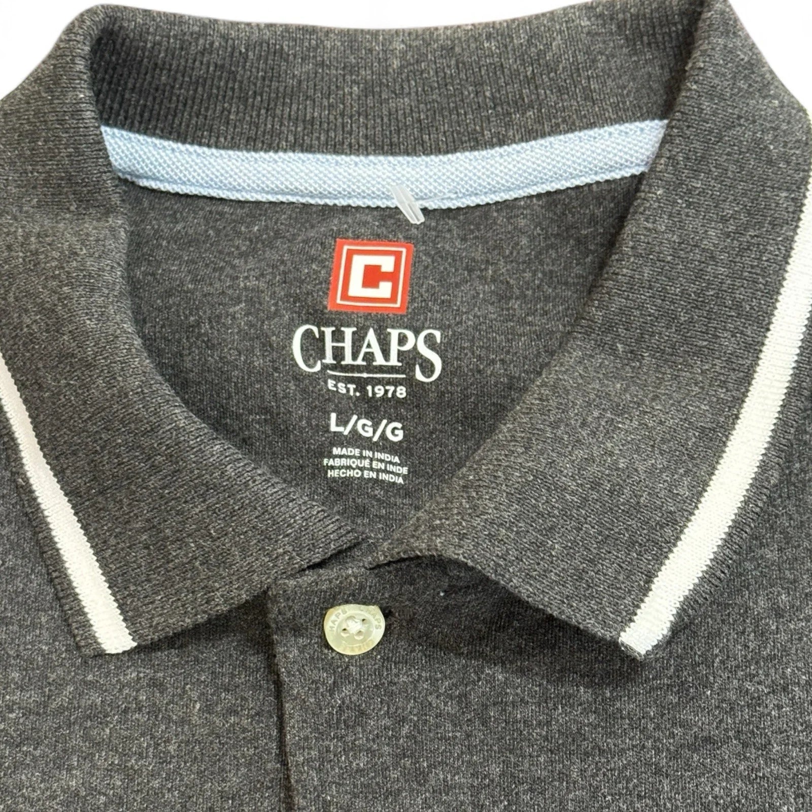 Chaps Men’s Polo Shirt – Charcoal/Dark Gray, Large - Trendiez U ♥