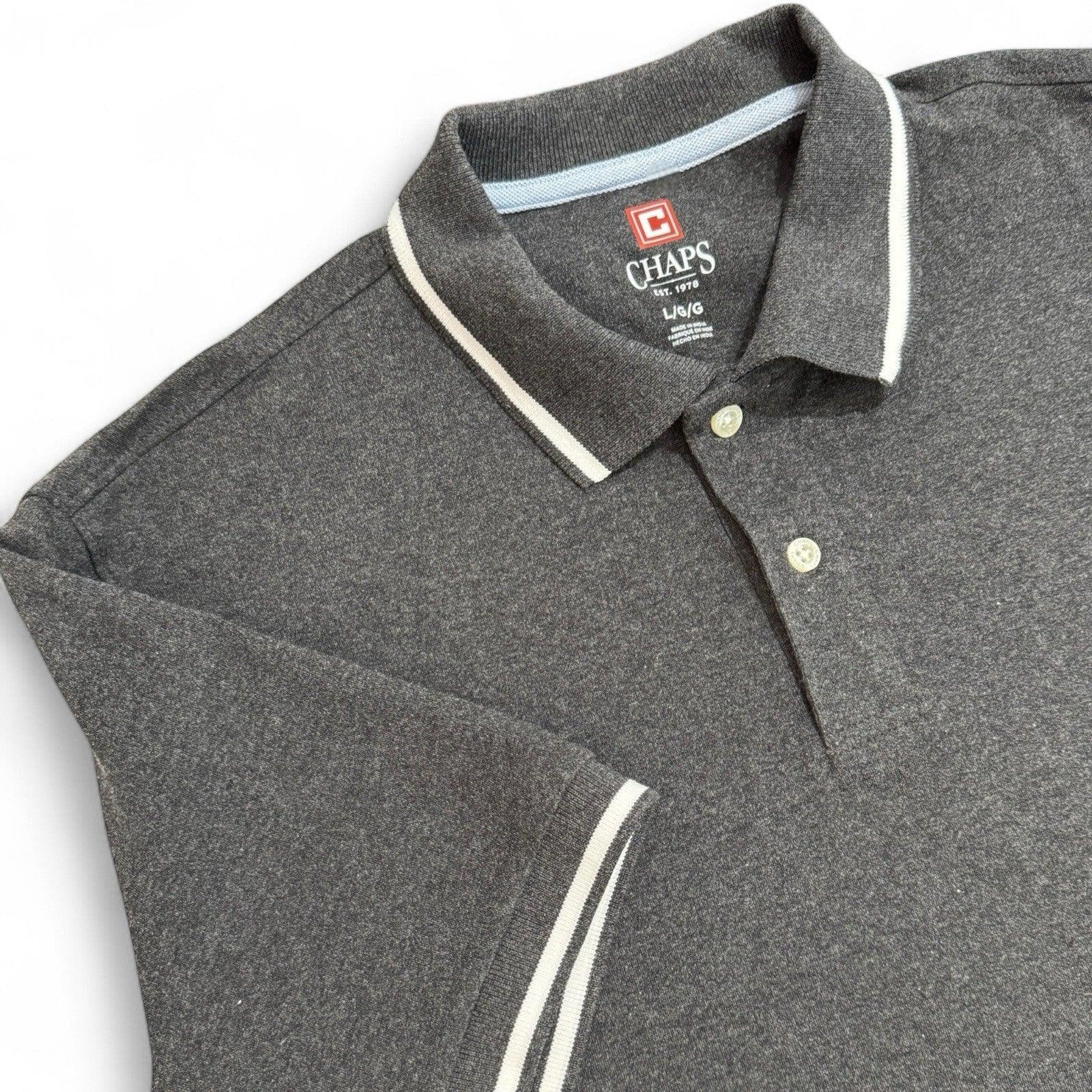Chaps Men’s Polo Shirt – Charcoal/Dark Gray, Large - Trendiez U ♥