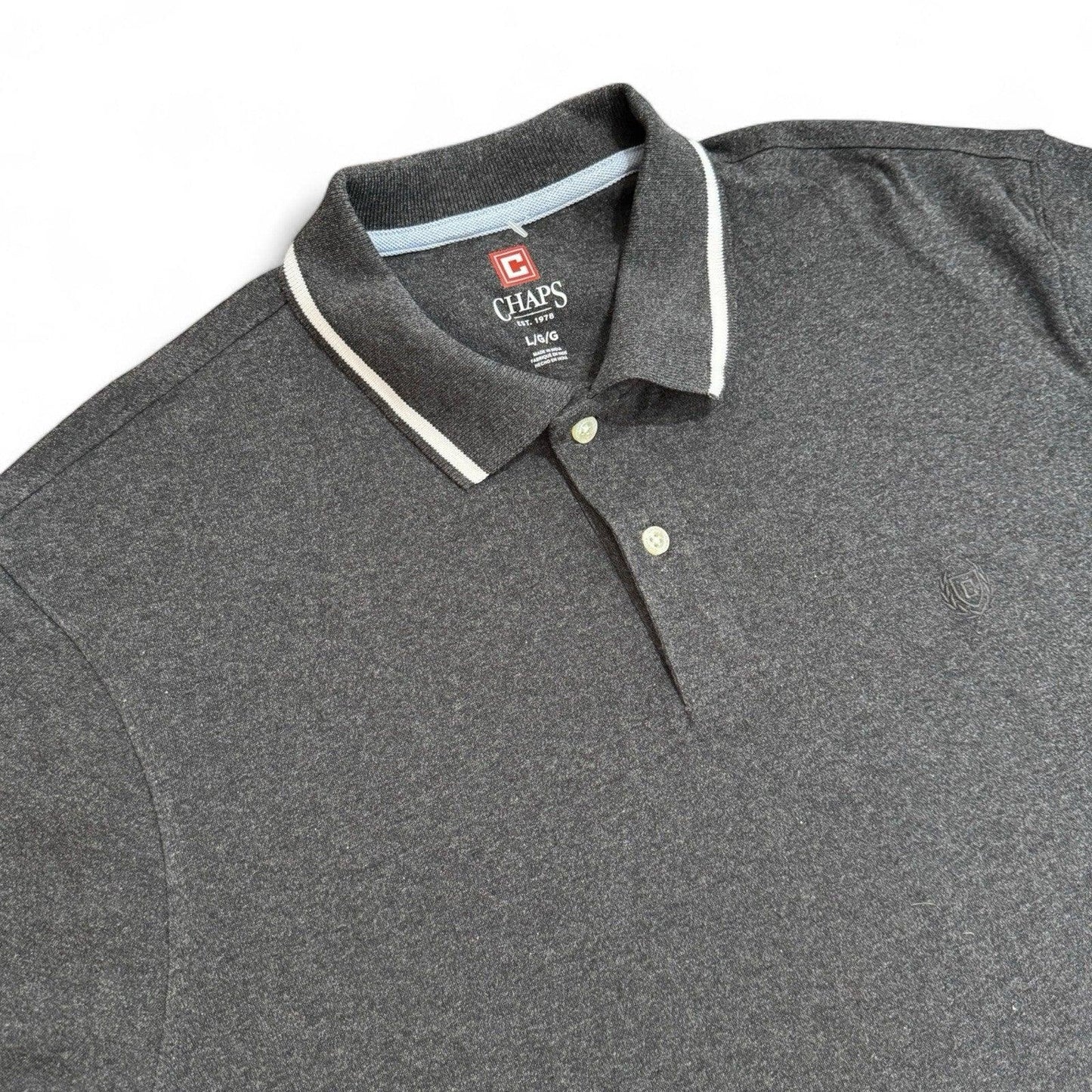 Chaps Men’s Polo Shirt – Charcoal/Dark Gray, Large - Trendiez U ♥