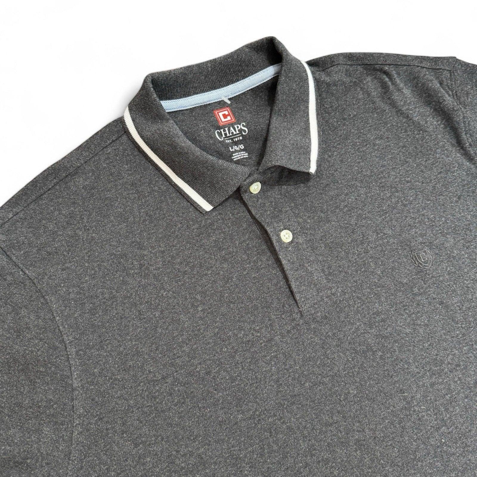 Chaps Men’s Polo Shirt – Charcoal/Dark Gray, Large - Trendiez U ♥