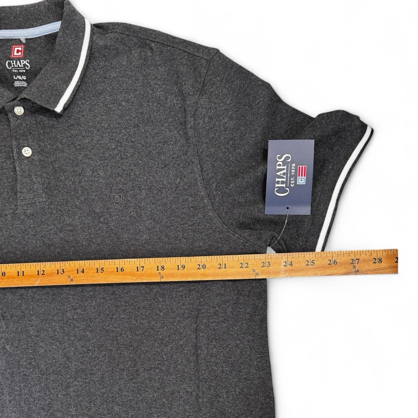 Chaps Men’s Polo Shirt – Charcoal/Dark Gray, Large - Trendiez U ♥