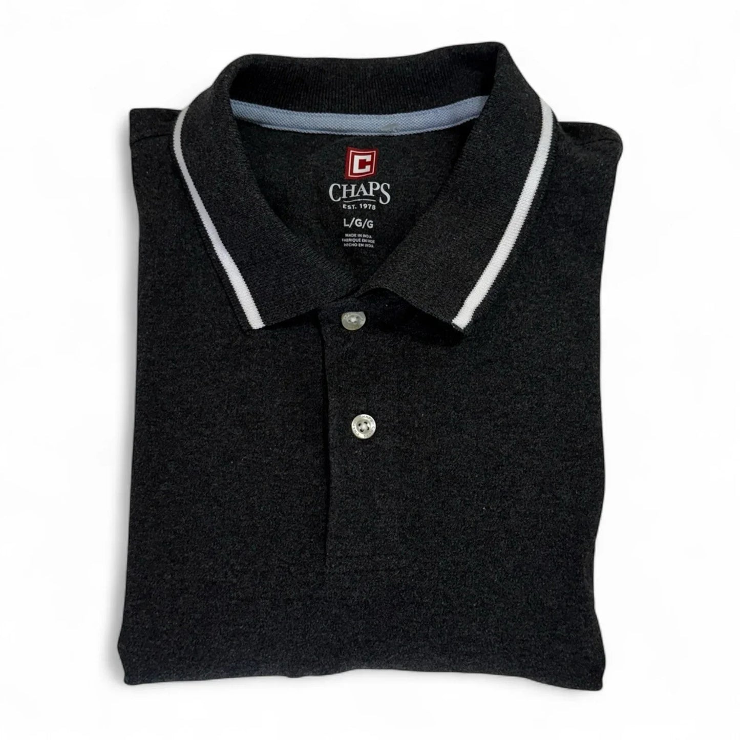 Chaps Men’s Polo Shirt – Charcoal/Dark Gray, Large - Trendiez U ♥