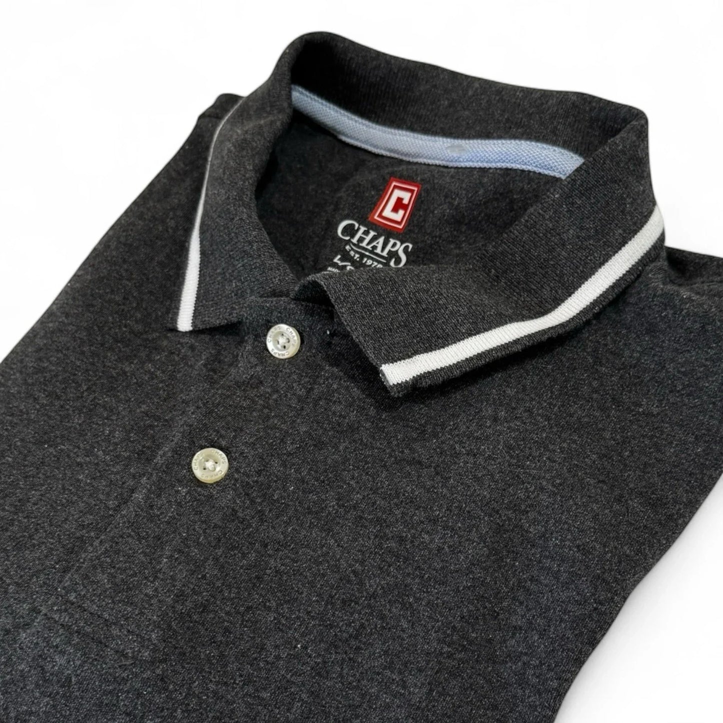 Chaps Men’s Polo Shirt – Charcoal/Dark Gray, Large - Trendiez U ♥