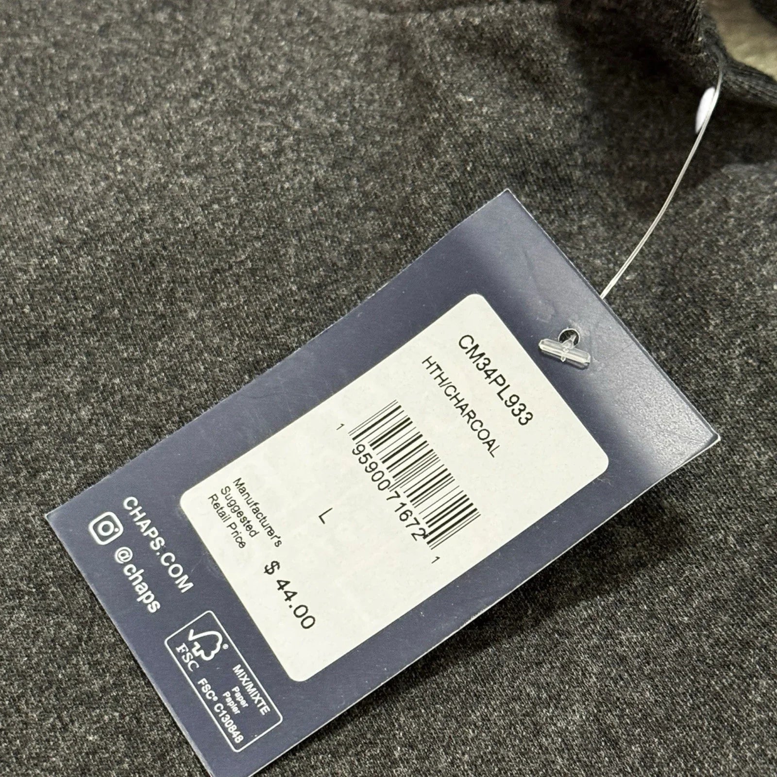 Chaps Men’s Polo Shirt – Charcoal/Dark Gray, Large - Trendiez U ♥