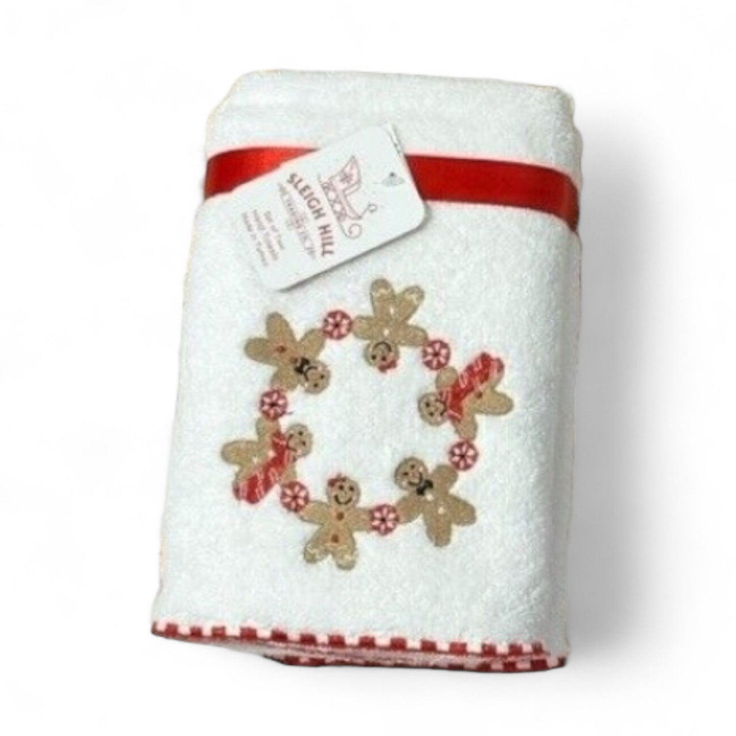 Christmas Towels, Sleigh Hill Christmas Hand Towels White Set of 2 Towels - Trendiez U ♥