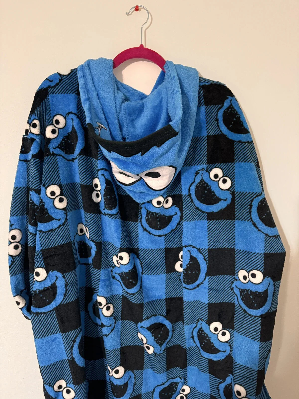Cookie Monster Oversized Hooded One Piece Sleepwear Nwt - Trendiez U ♥