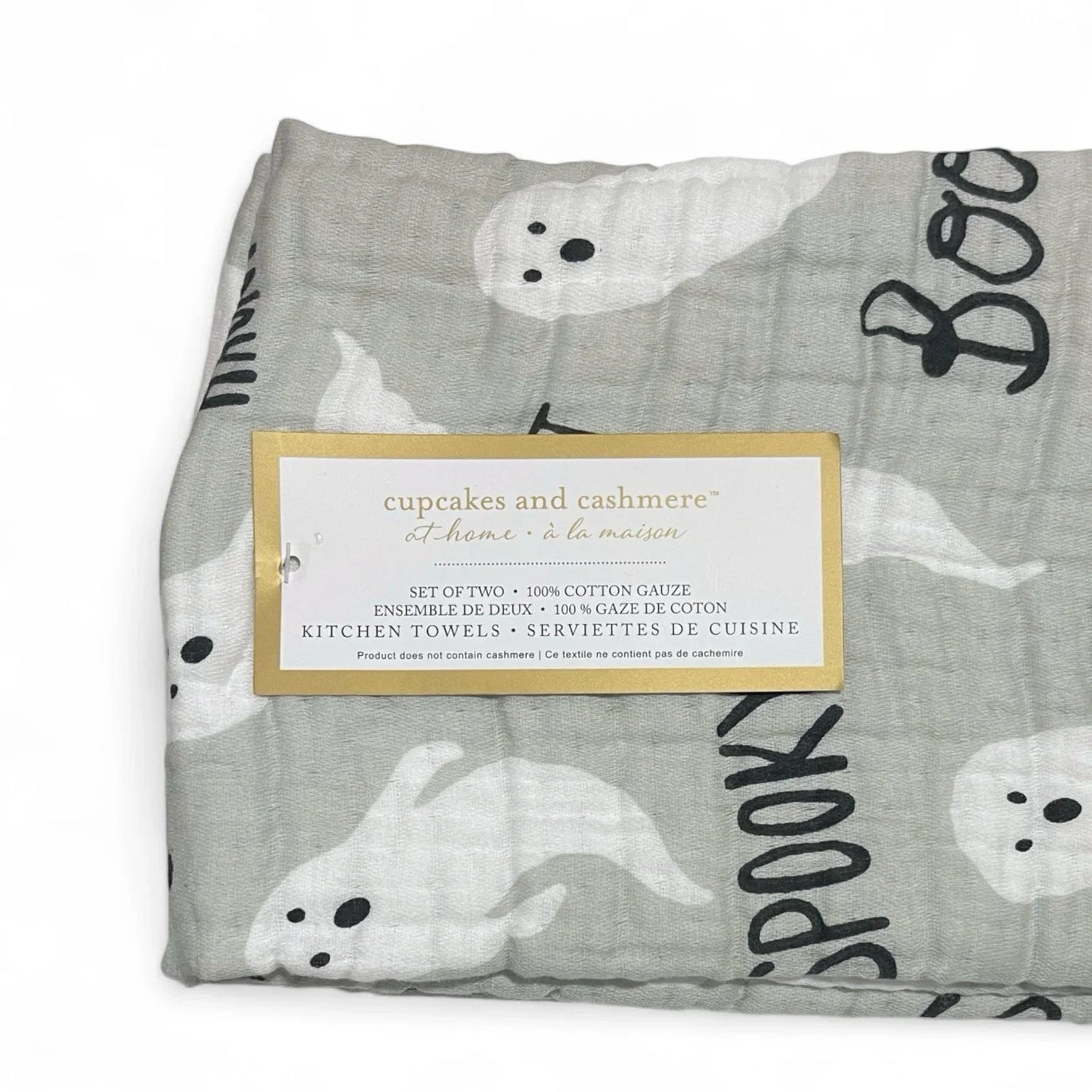 Cupcakes and Cashmere Ghosts Kitchen Towel Set 2-Piece Halloween Cottage - Trendiez U ♥