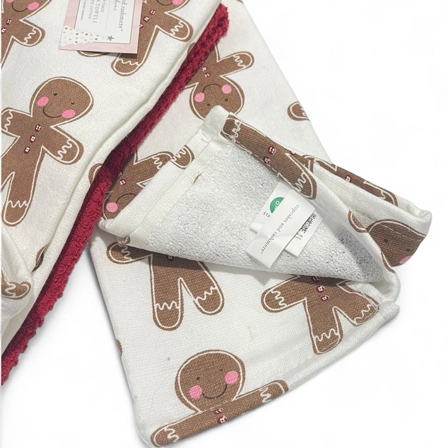 Cupcakes and Cashmere Gingerbread Christmas Man Kitchen Towel Set of 3 - Trendiez U ♥