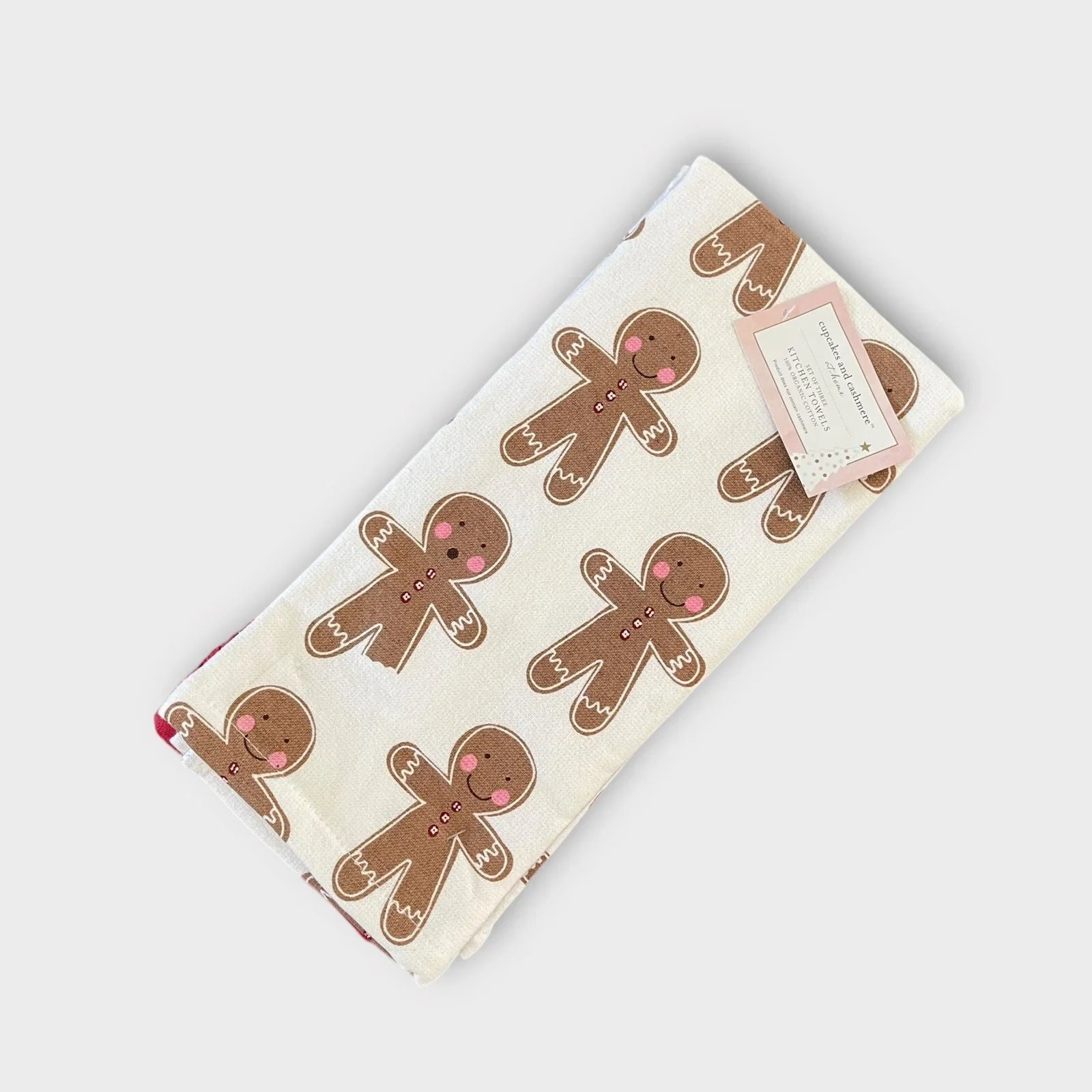 Cupcakes and Cashmere Gingerbread Christmas Man Kitchen Towel Set of 3 - Trendiez U ♥