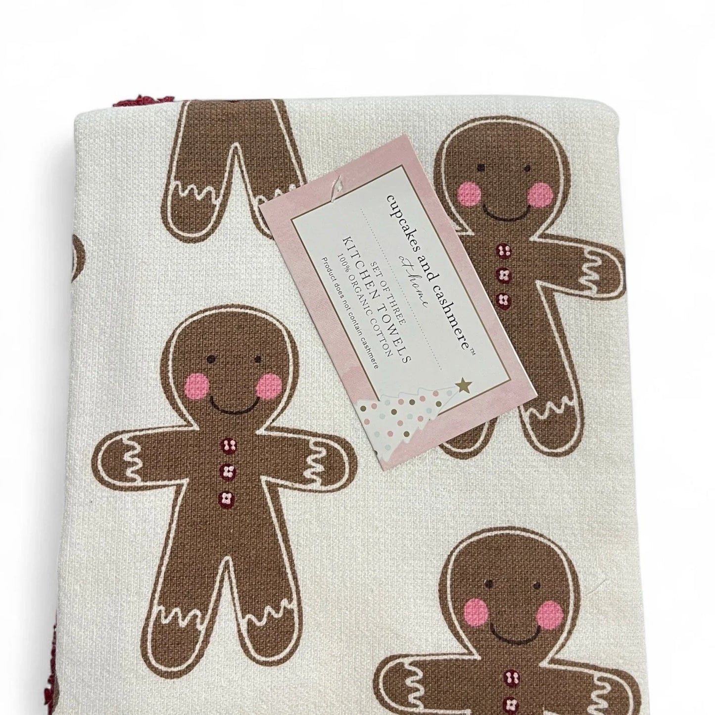 Cupcakes and Cashmere Gingerbread Christmas Man Kitchen Towel Set of 3 - Trendiez U ♥