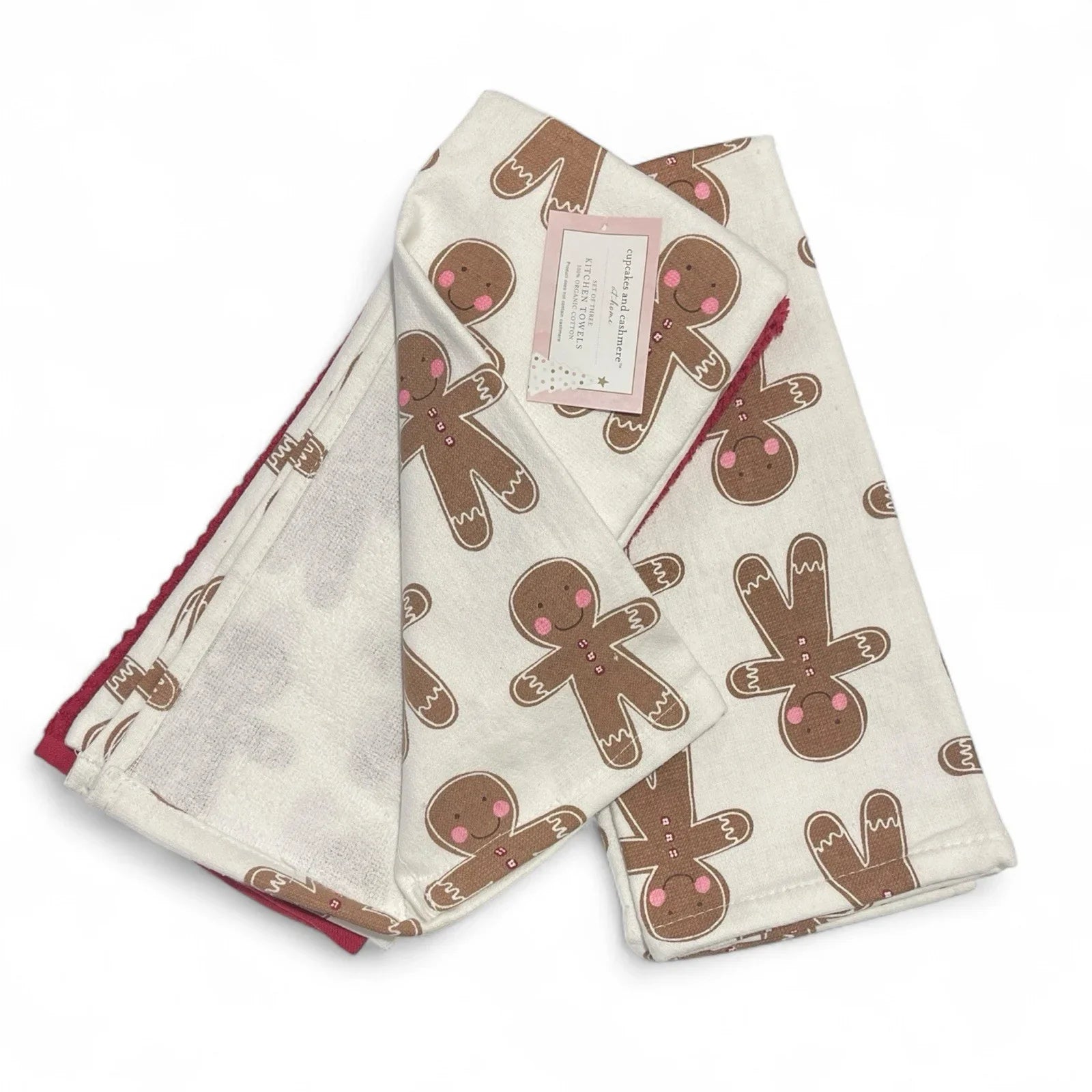 Cupcakes and Cashmere Gingerbread Christmas Man Kitchen Towel Set of 3 - Trendiez U ♥