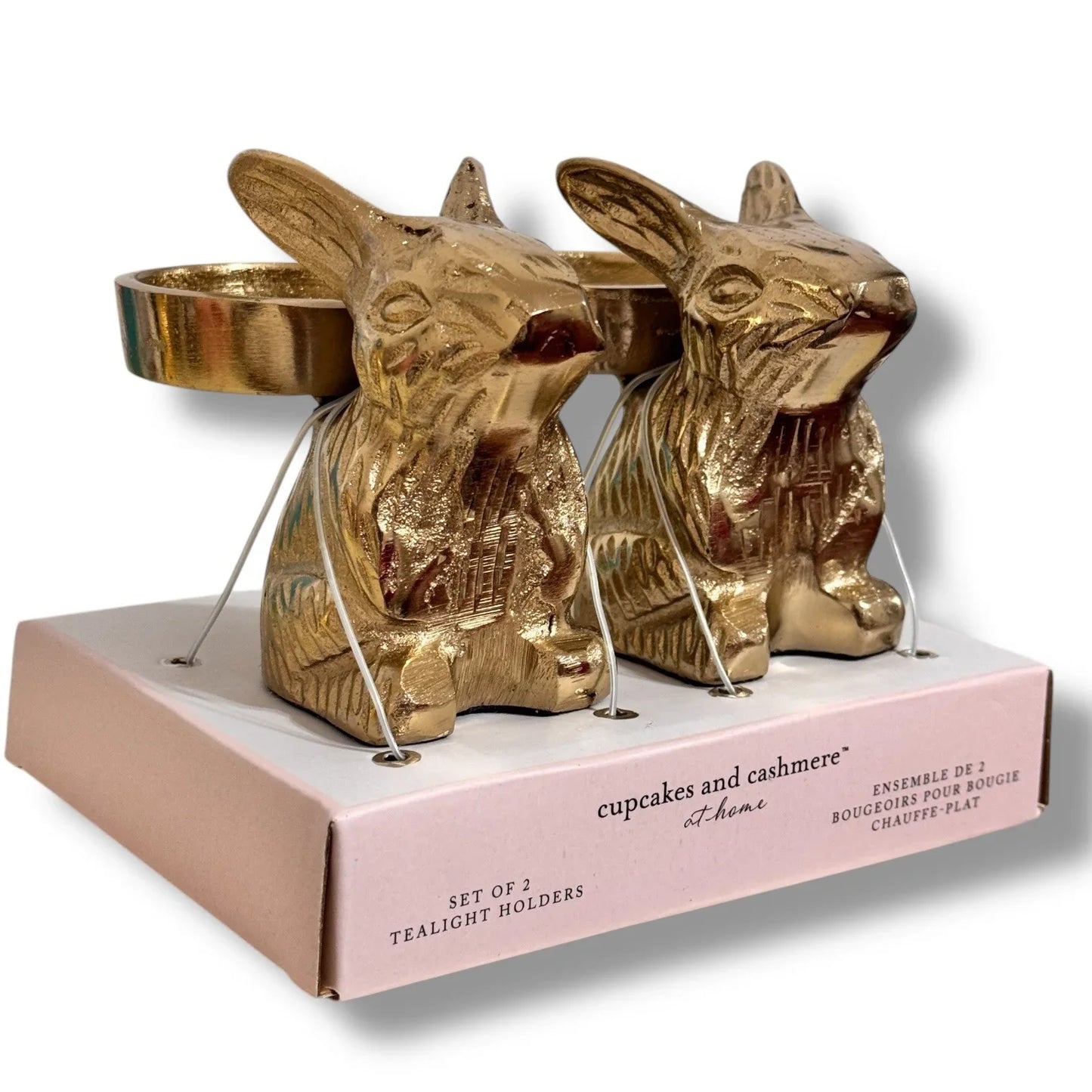 Cupcakes and Cashmere Gold Rabbit Bunny Candle Holder Spring Easter Viral Decor - Trendiez U ♥