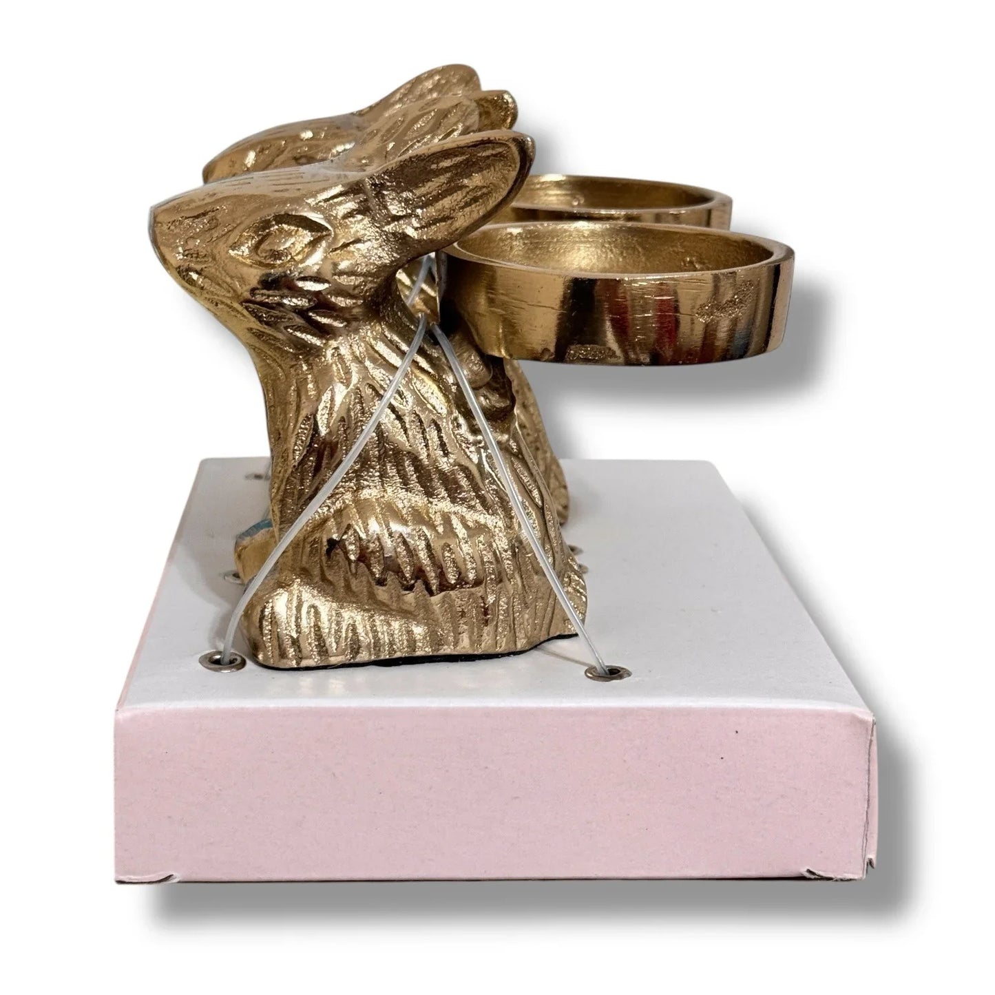 Cupcakes and Cashmere Gold Rabbit Bunny Candle Holder Spring Easter Viral Decor - Trendiez U ♥