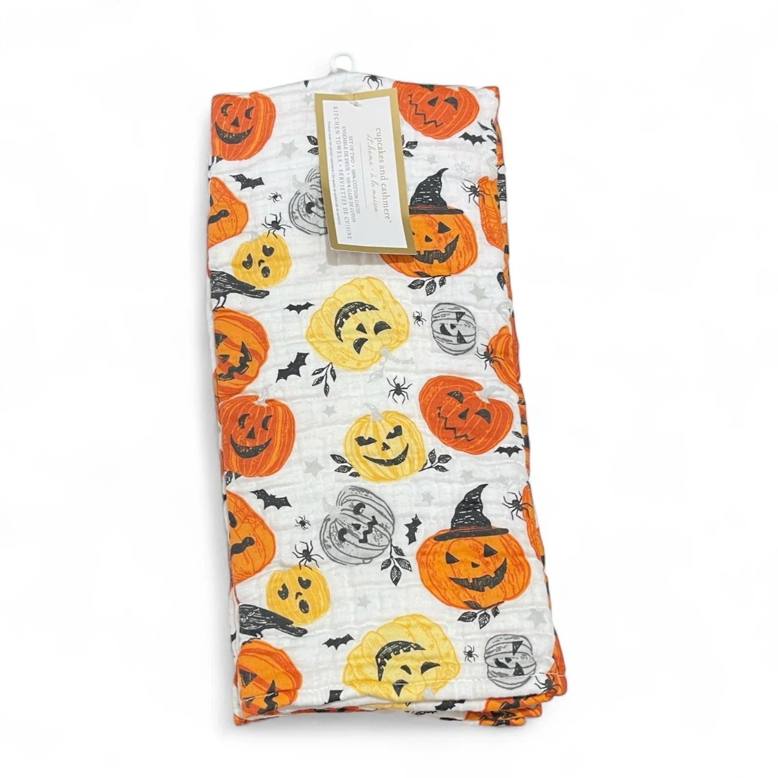 Cupcakes and Cashmere Kitchen Towel Set 2-Piece Halloween Pumpkin - Trendiez U ♥