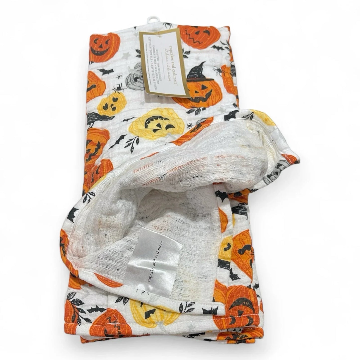 Cupcakes and Cashmere Kitchen Towel Set 2-Piece Halloween Pumpkin - Trendiez U ♥