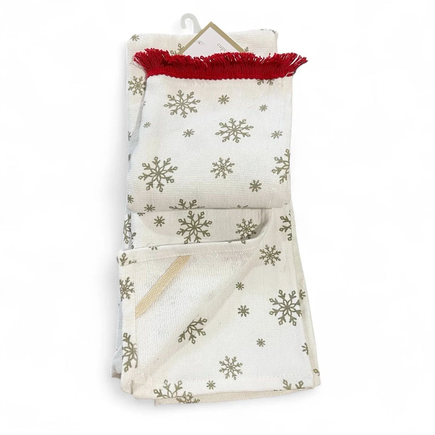 Cupcakes and Cashmere Kitchen Towel Set — 3pc, Nutcracker Embroidered, Fringed Trim - Trendiez U ♥