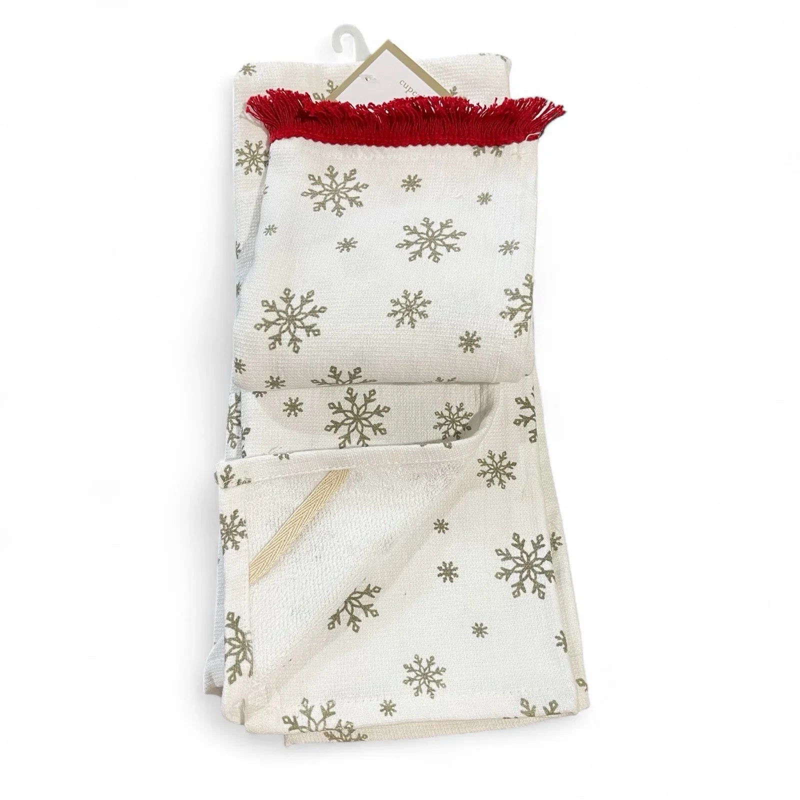 Cupcakes and Cashmere Kitchen Towel Set — 3pc, Nutcracker Embroidered, Fringed Trim - Trendiez U ♥