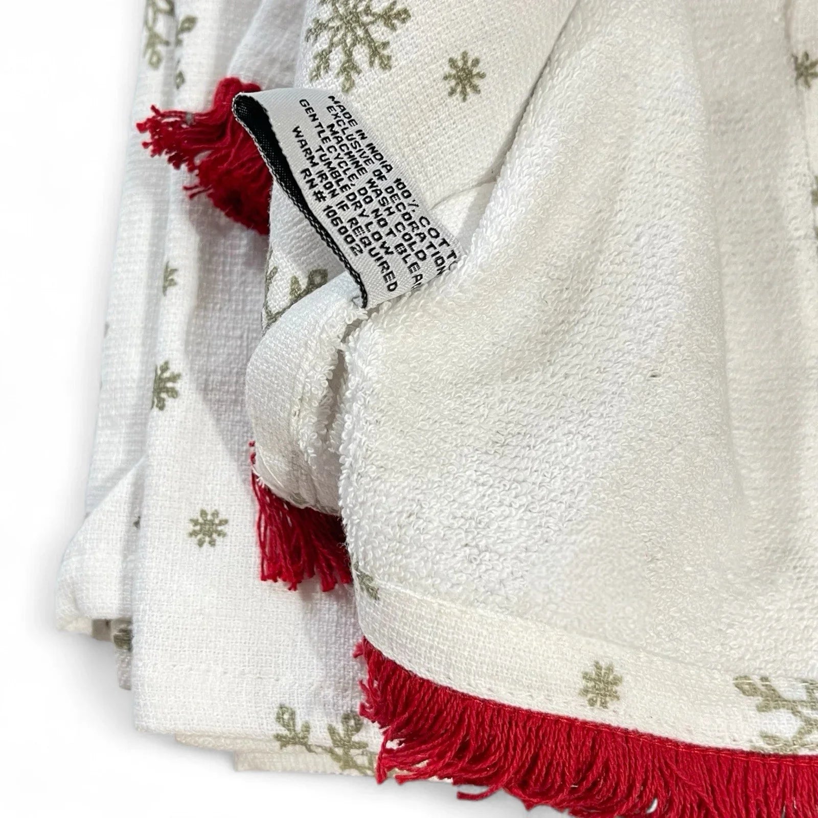 Cupcakes and Cashmere Kitchen Towel Set — 3pc, Nutcracker Embroidered, Fringed Trim - Trendiez U ♥