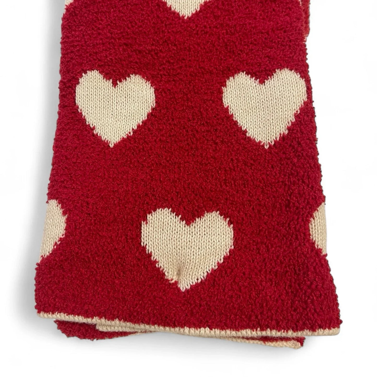 Cupcakes and Cashmere Kitchen Towels – 2-Pack Red & Cream Heart Knit - Trendiez U ♥