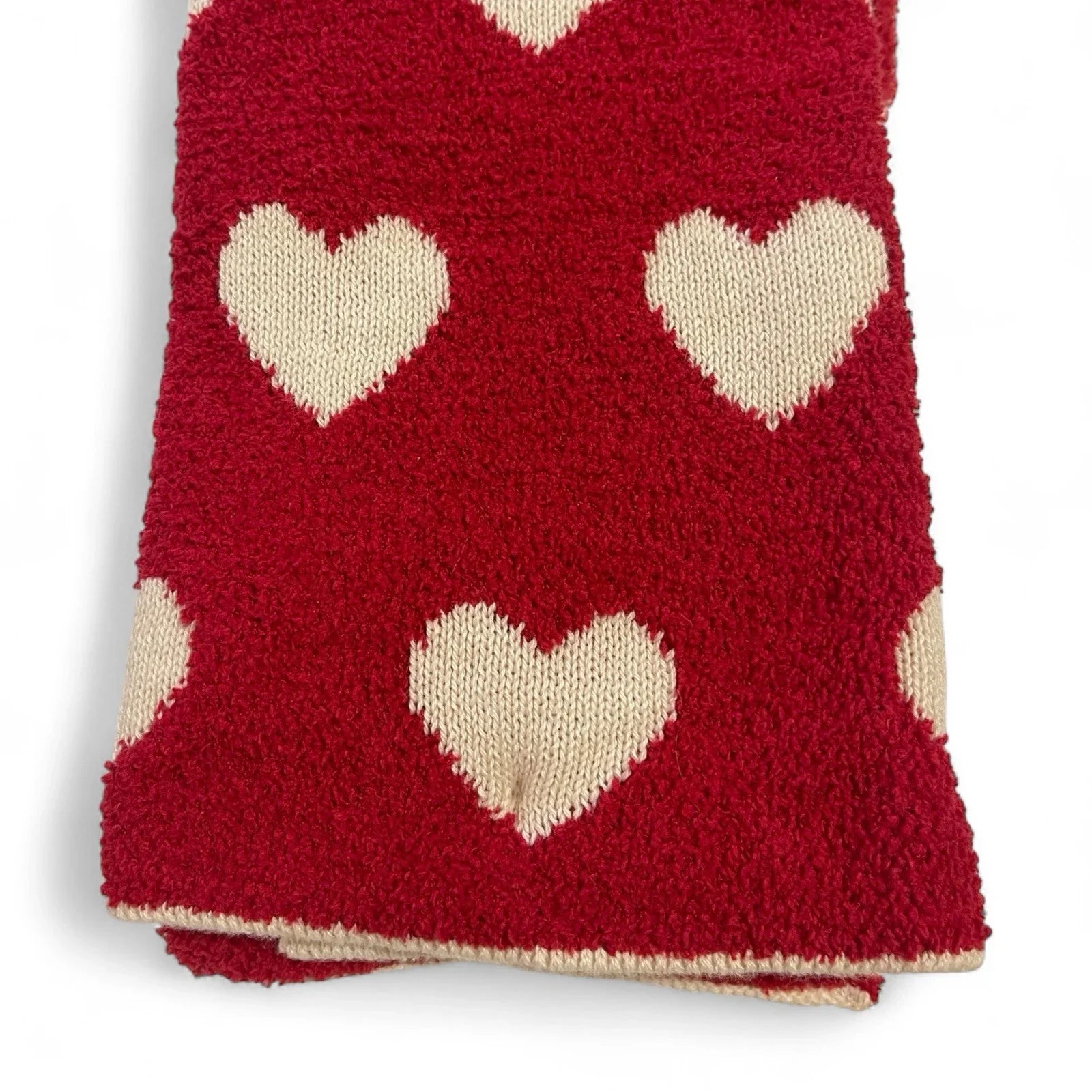 Cupcakes and Cashmere Kitchen Towels – 2-Pack Red & Cream Heart Knit - Trendiez U ♥