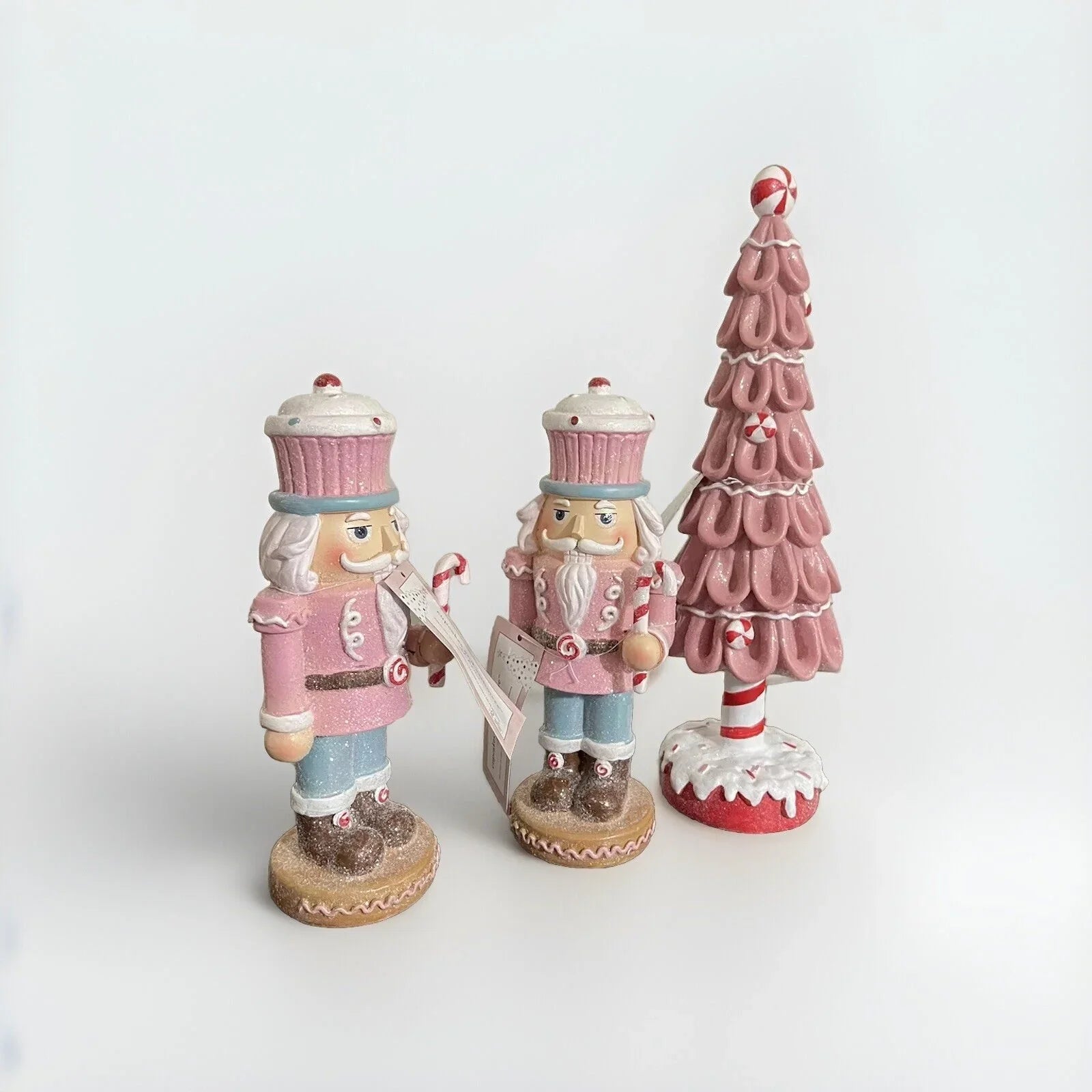 Cupcakes and Cashmere Nutcracker Christmas Tree Set Pastel Pink Pinkmas Holiday - Trendiez U ♥