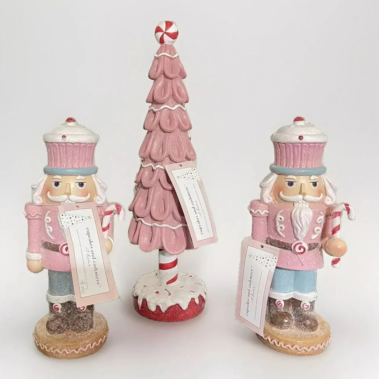 Cupcakes and Cashmere Nutcracker Christmas Tree Set Pastel Pink Pinkmas Holiday - Trendiez U ♥