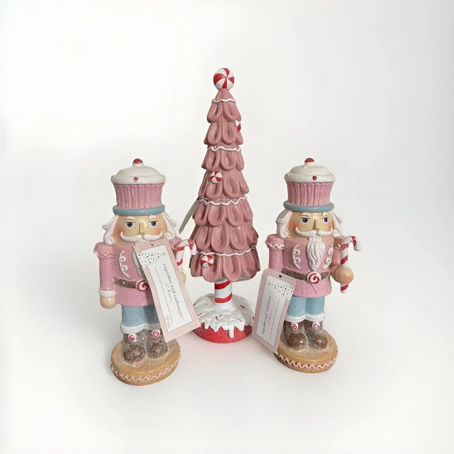 Cupcakes and Cashmere Nutcracker Christmas Tree Set Pastel Pink Pinkmas Holiday - Trendiez U ♥