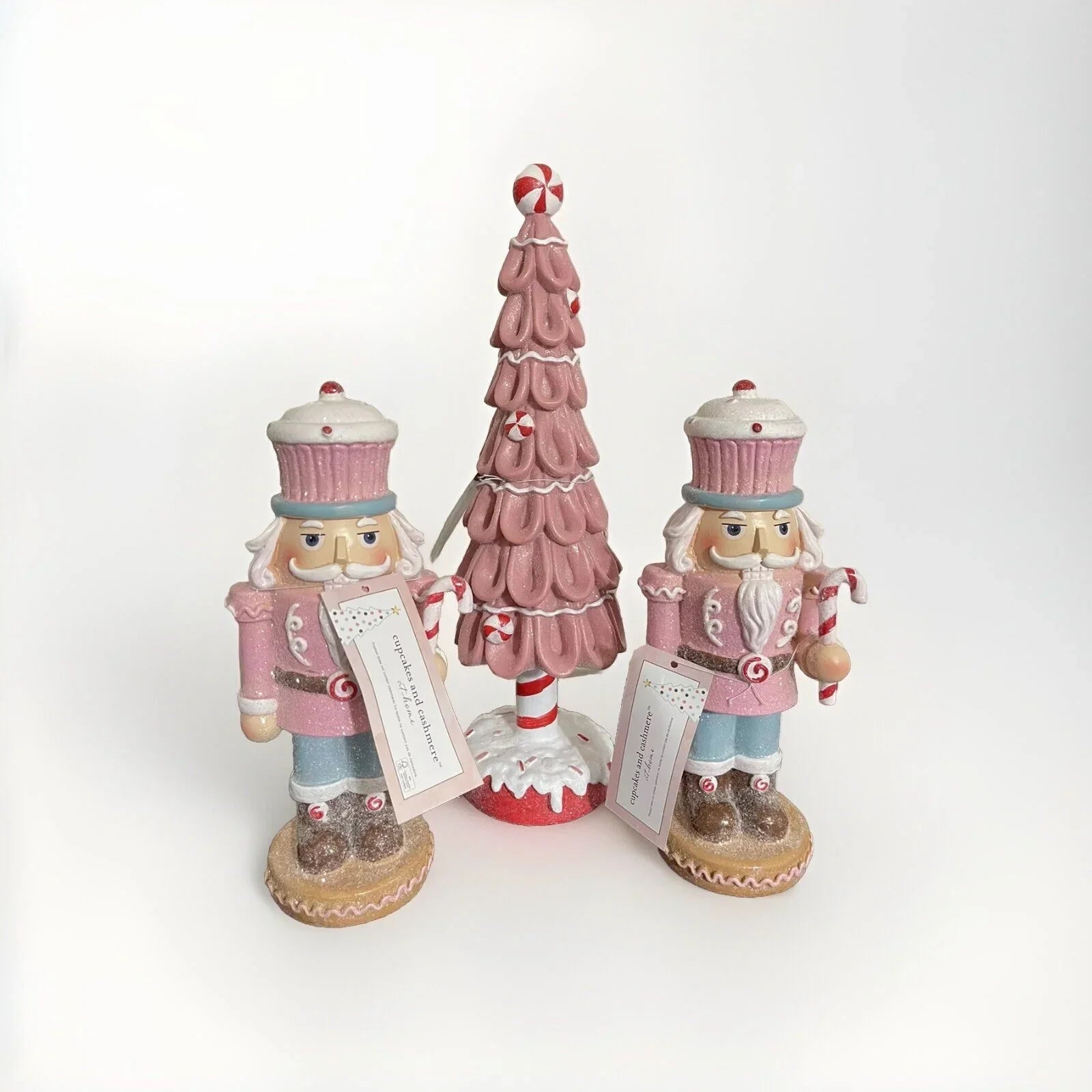 Cupcakes and Cashmere Nutcracker Christmas Tree Set Pastel Pink Pinkmas Holiday - Trendiez U ♥