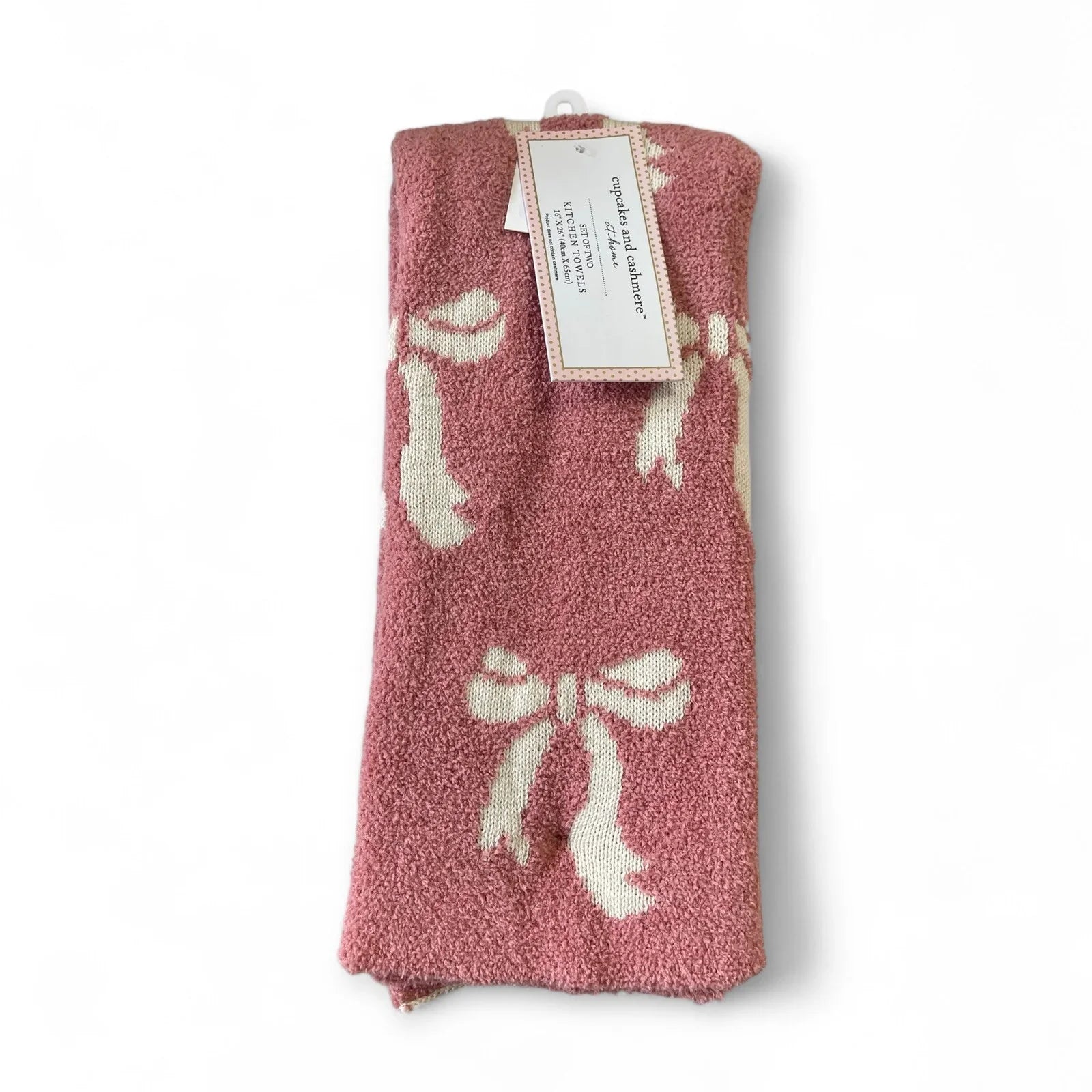 Cupcakes and Cashmere Pastel Pink Knit Kitchen Towel Set - Trendiez U ♥